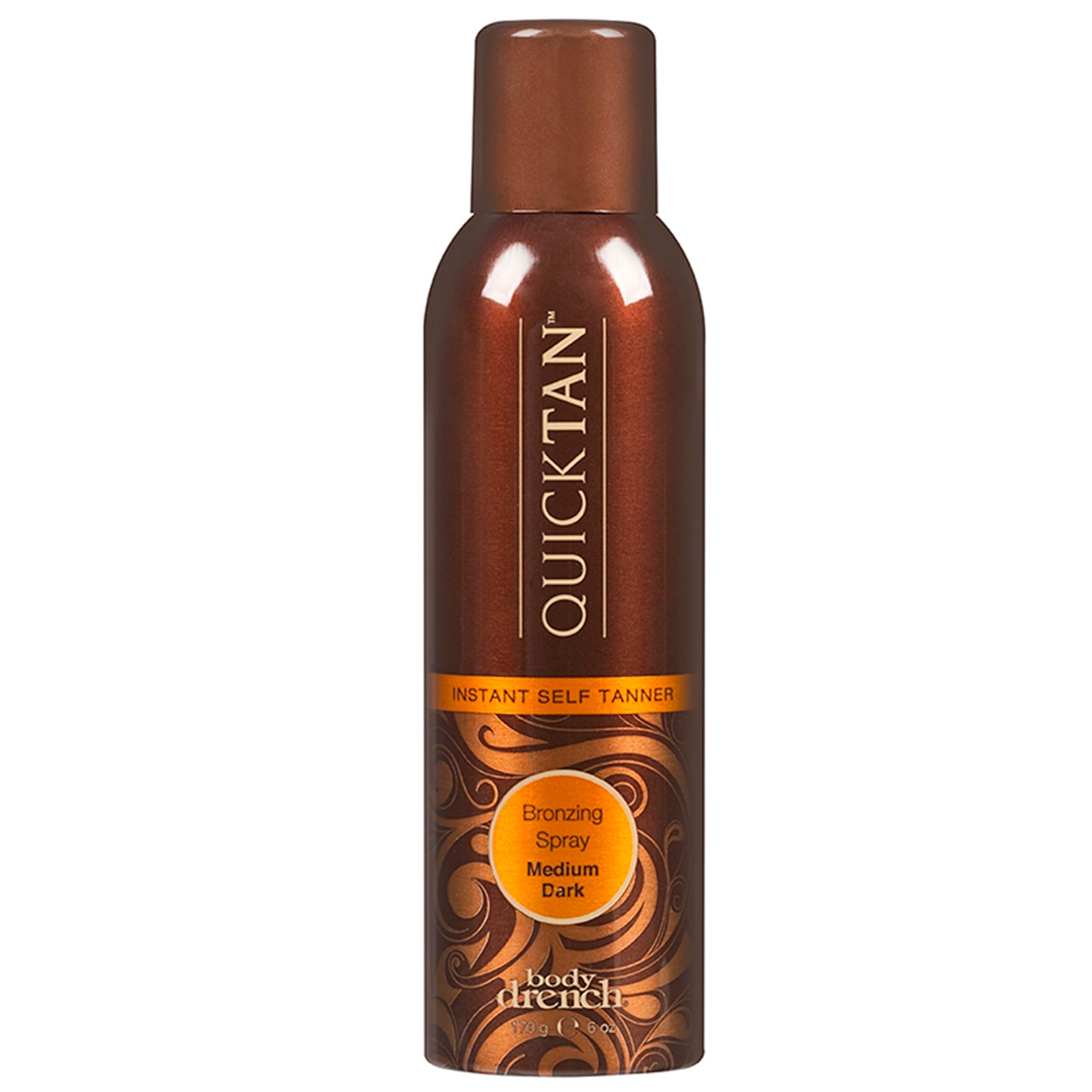 Body Drench Quick Tan Instant Self-Tanner, Bronzing Spray, Medium Dark, 6 oz, (1-Pack)