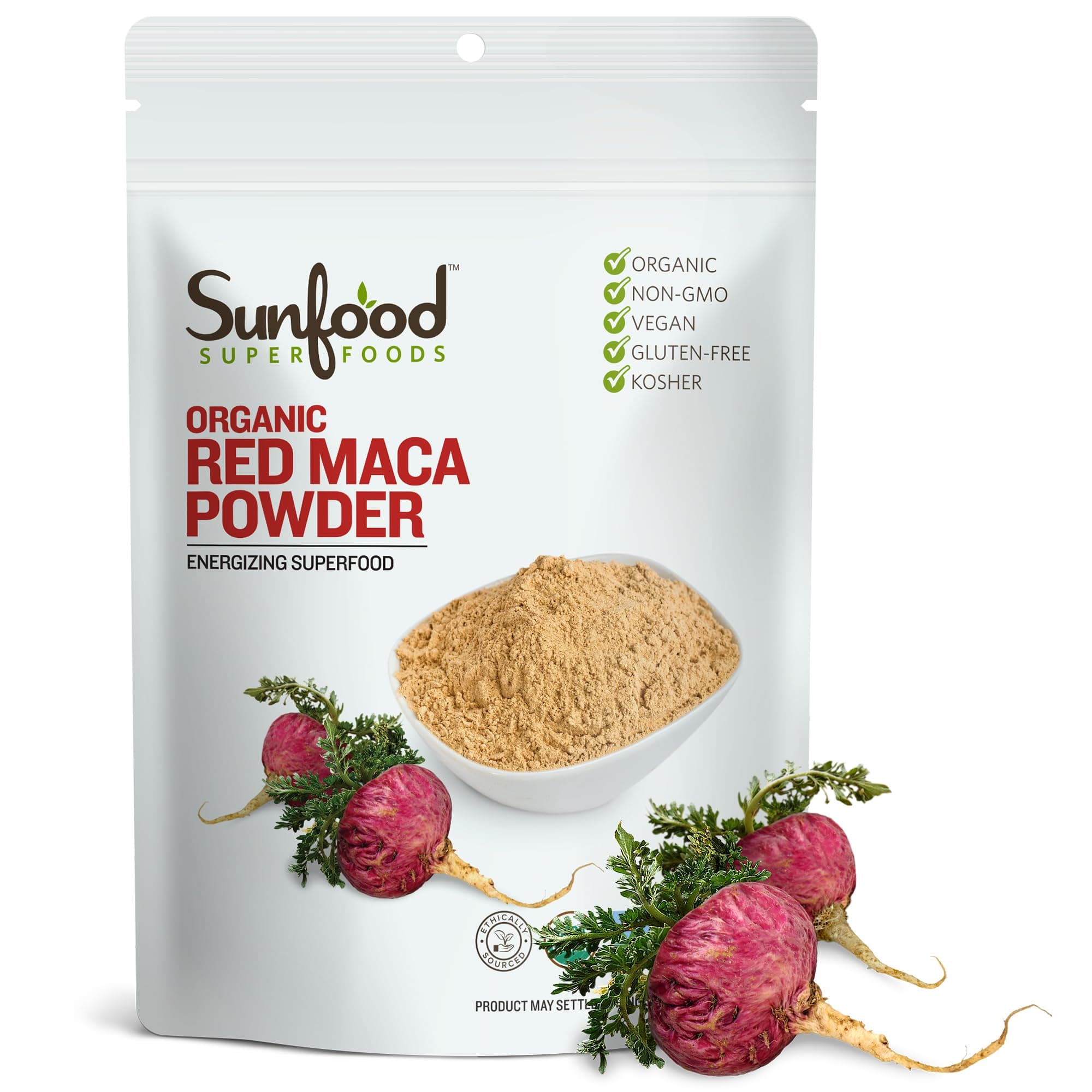 Sunfood Superfoods - Raw Organic Red Maca Powder 227 G. 8 Oz. 117153
