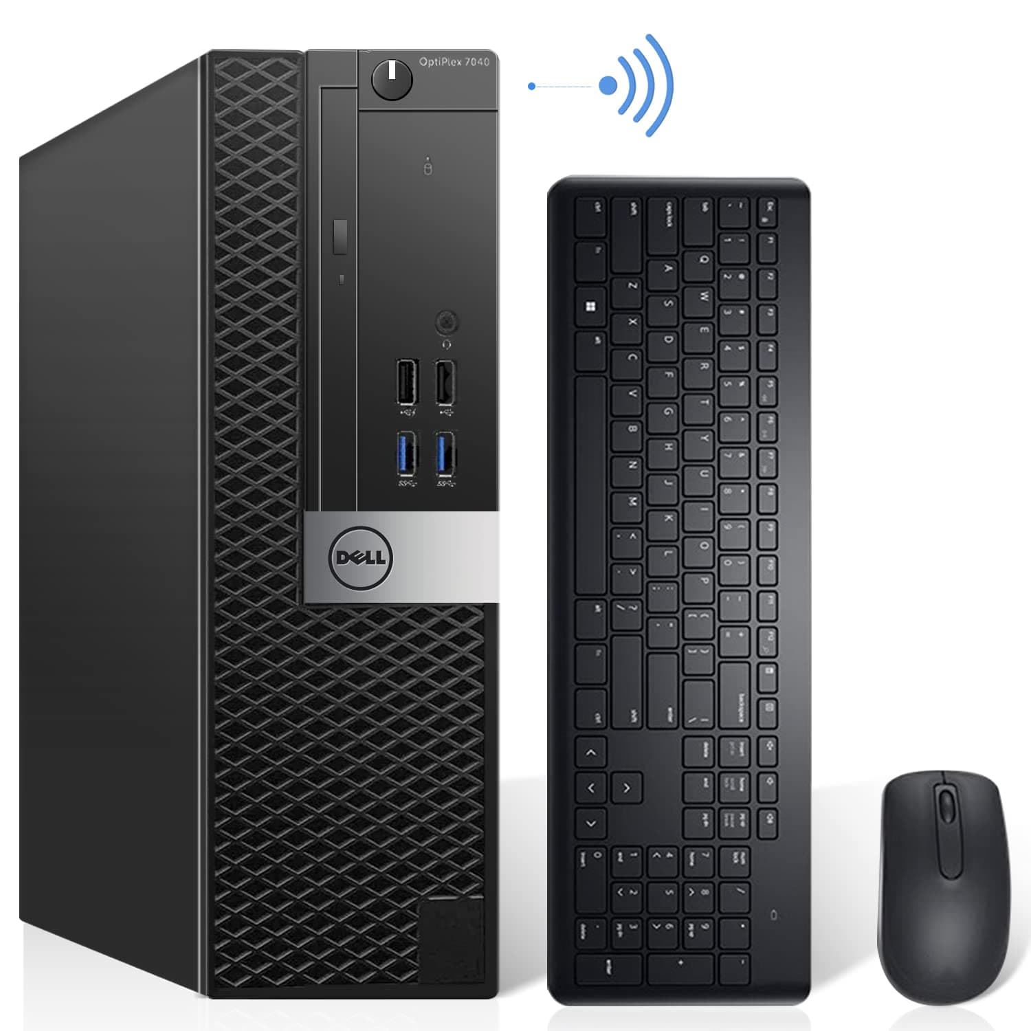 Dell OptiPlex 7040 SFF Desktop Computer PC Intel Quad Core i7-6700 3.20GHz AX200 Built-in WiFi 6 Bluetooth 16GB DDR4 256GB NVMe M.2 SSD 2TB HDD HDMI Wireless Keyboard & Mouse Windows 11 Pro (Renewed)