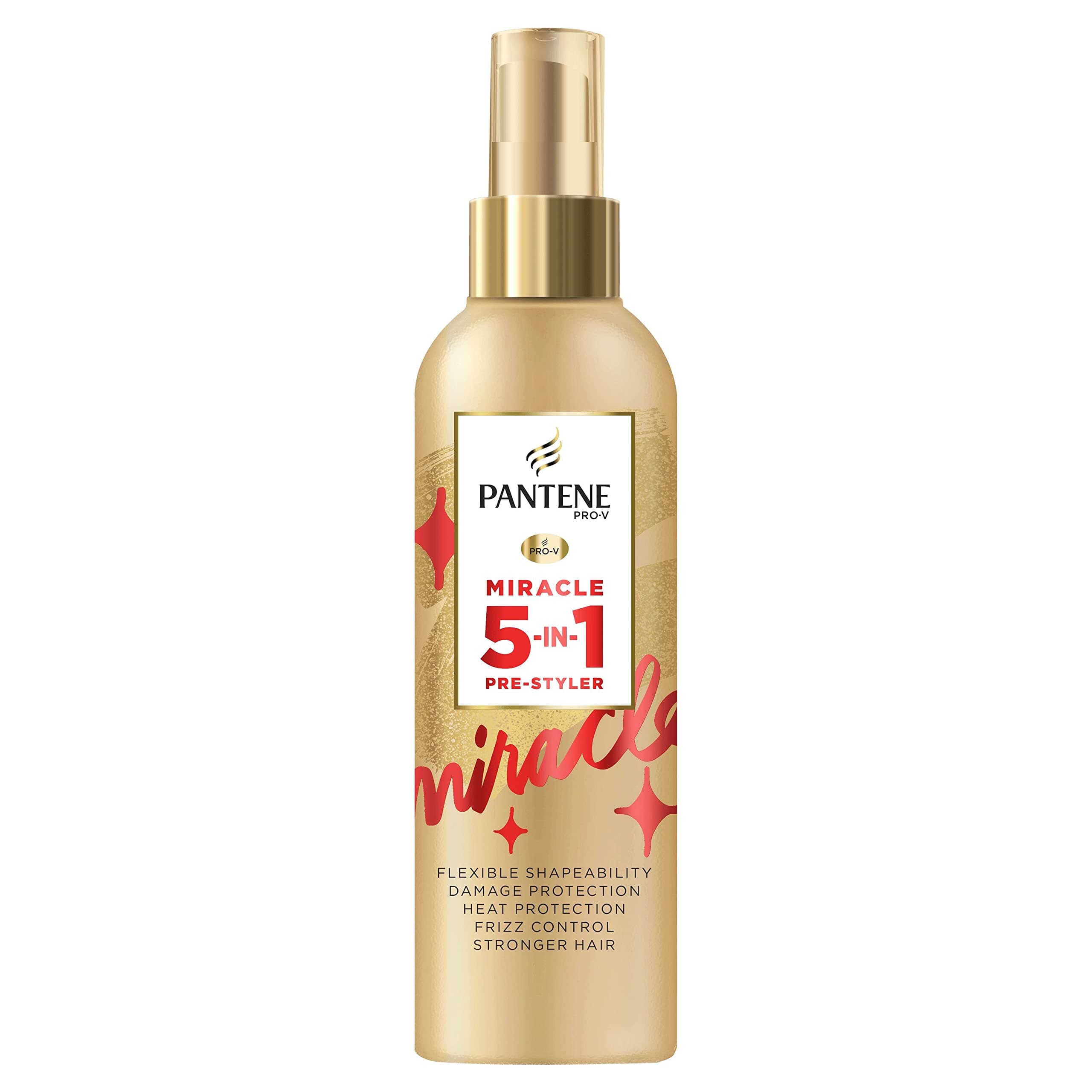 Pantene Heat Protection Spray, Leave In Conditioner, 5-In-1, 200ml, Styling Hairspray, Primer, Shaping, Protecting and Nourishing Hair Treatment