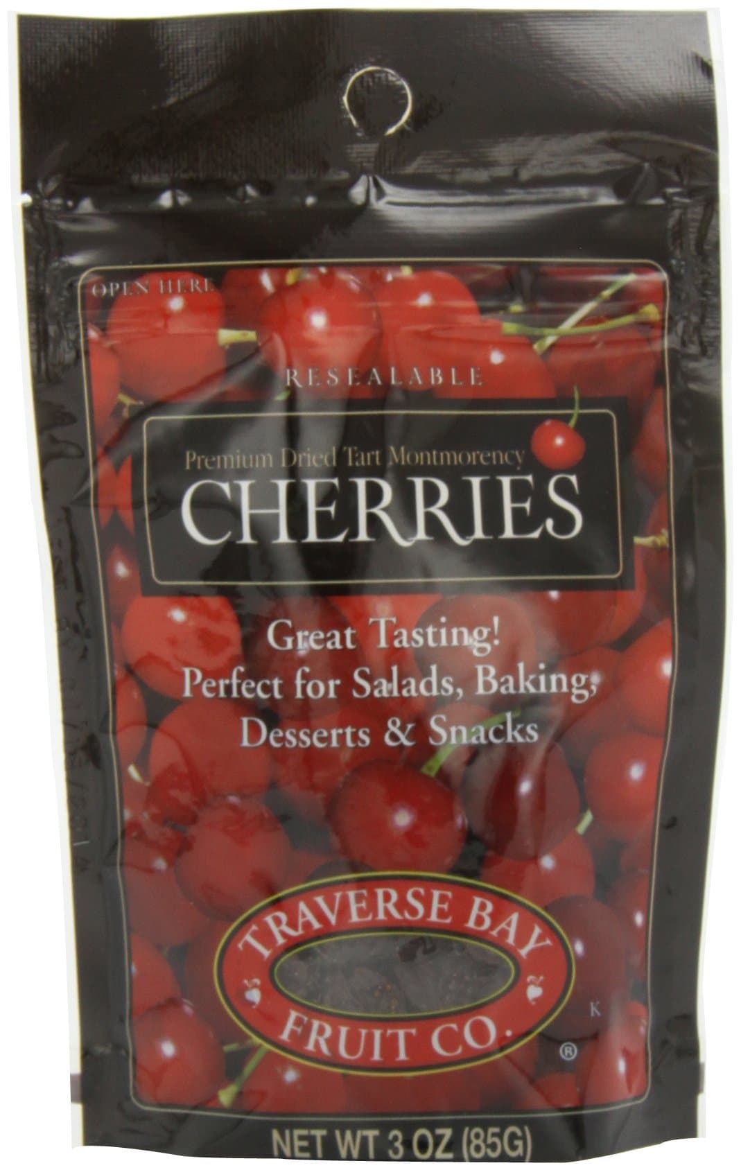 Traverse Bay Fruit Dried Cherries, 3 Ounce (Pack of 8)