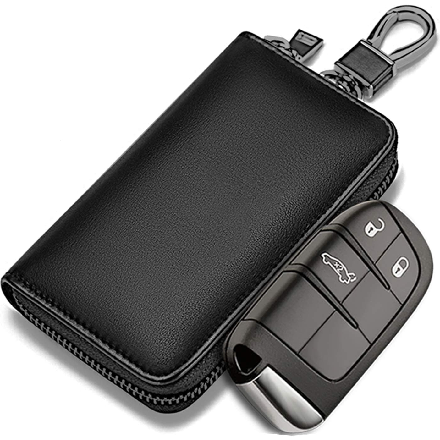 Faraday Pouch for Car Keys, Car Key Signal Blocking Bag for Car, Faux Leather RFID Key Pouch Faraday Bag for Keyless Car
