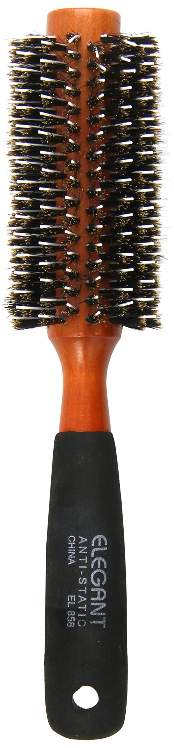 Elegant Brushes Round Porcupine Brush, Brown, 2.25 Inch