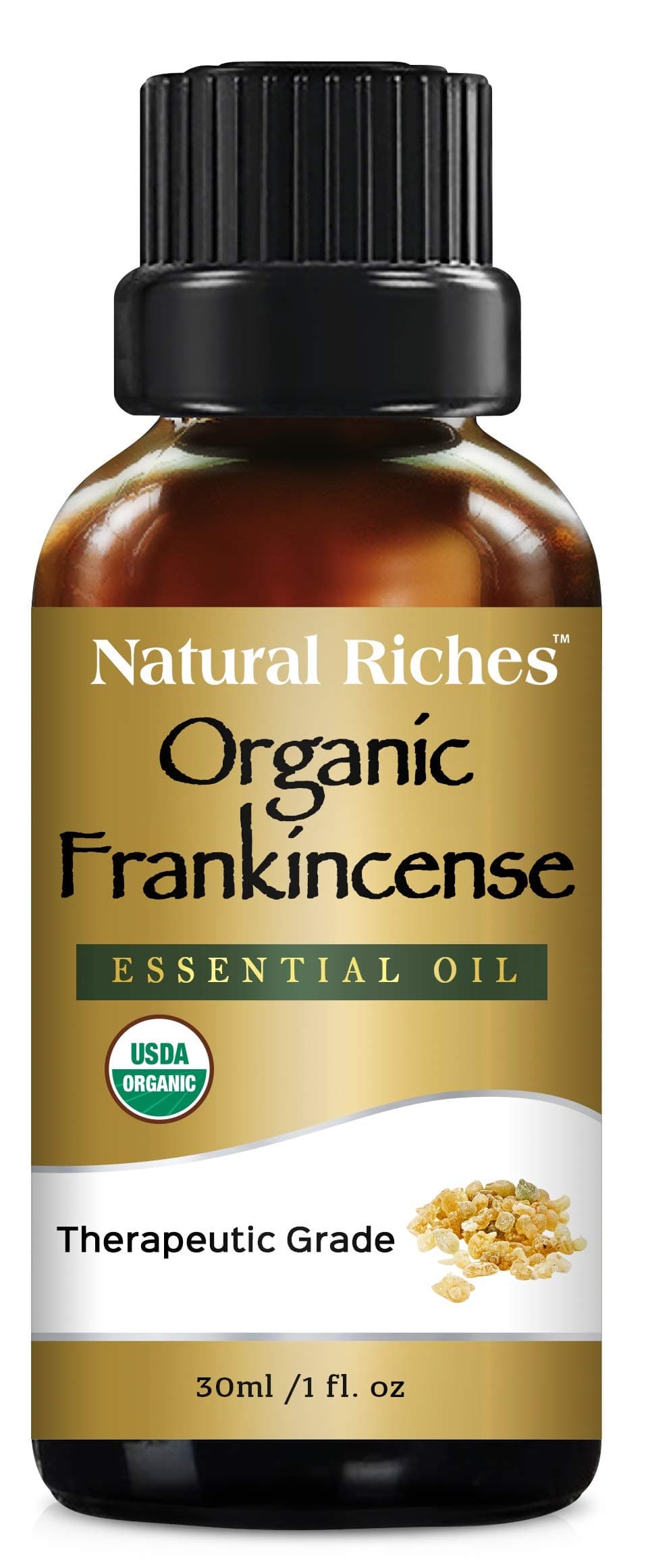 USDA Organic Frankincense Essential Oil 30 ml - Boswellia Serrata, 100% Pure Natural Undiluted, Therapeutic Grade for Diffuser Aromatherapy Premium Certified Organic Non-GMO