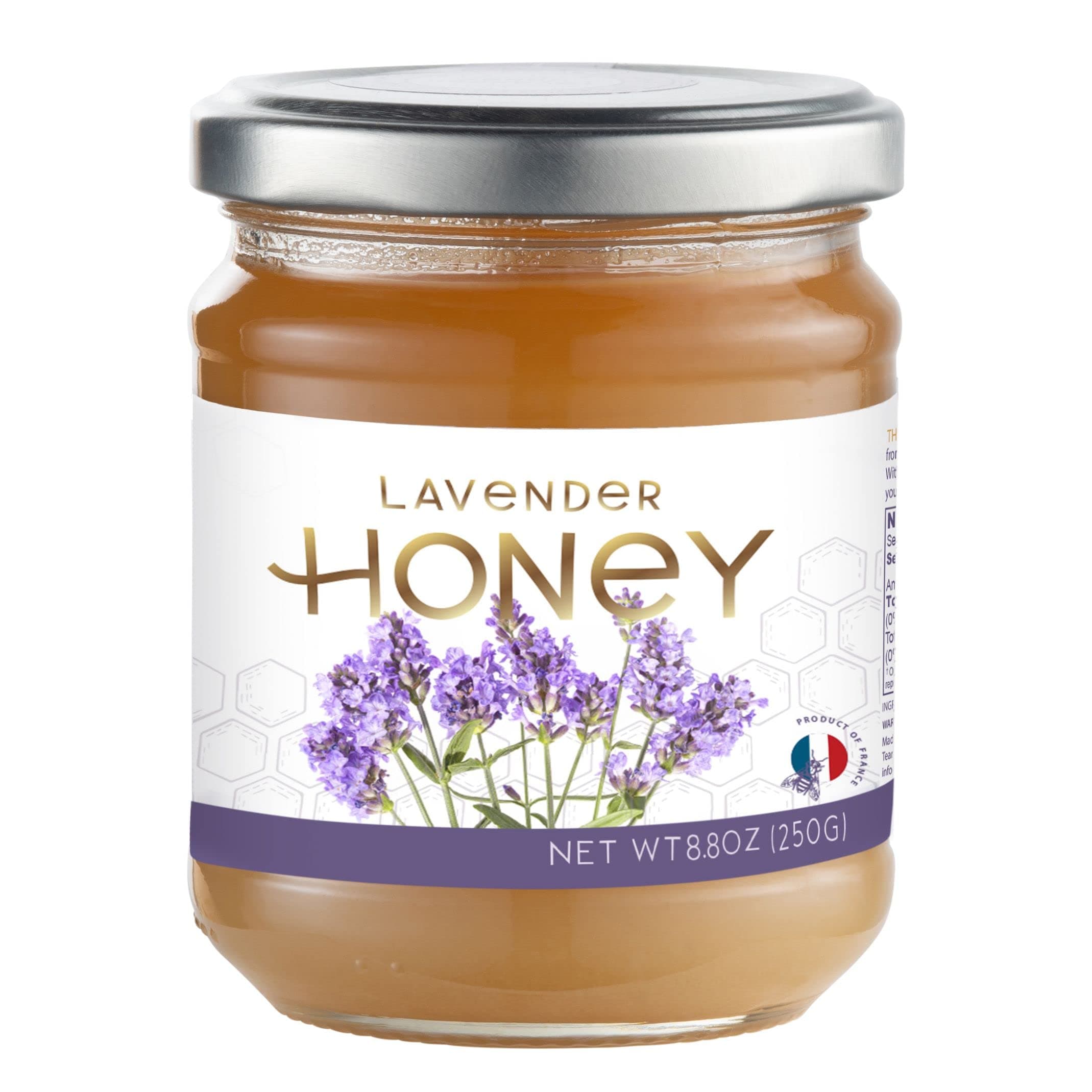 Lavender Honey, 7 oz Jar, Lavender Honey From Provence, France, Raw Honey Lavender, Provence Lavender Honey