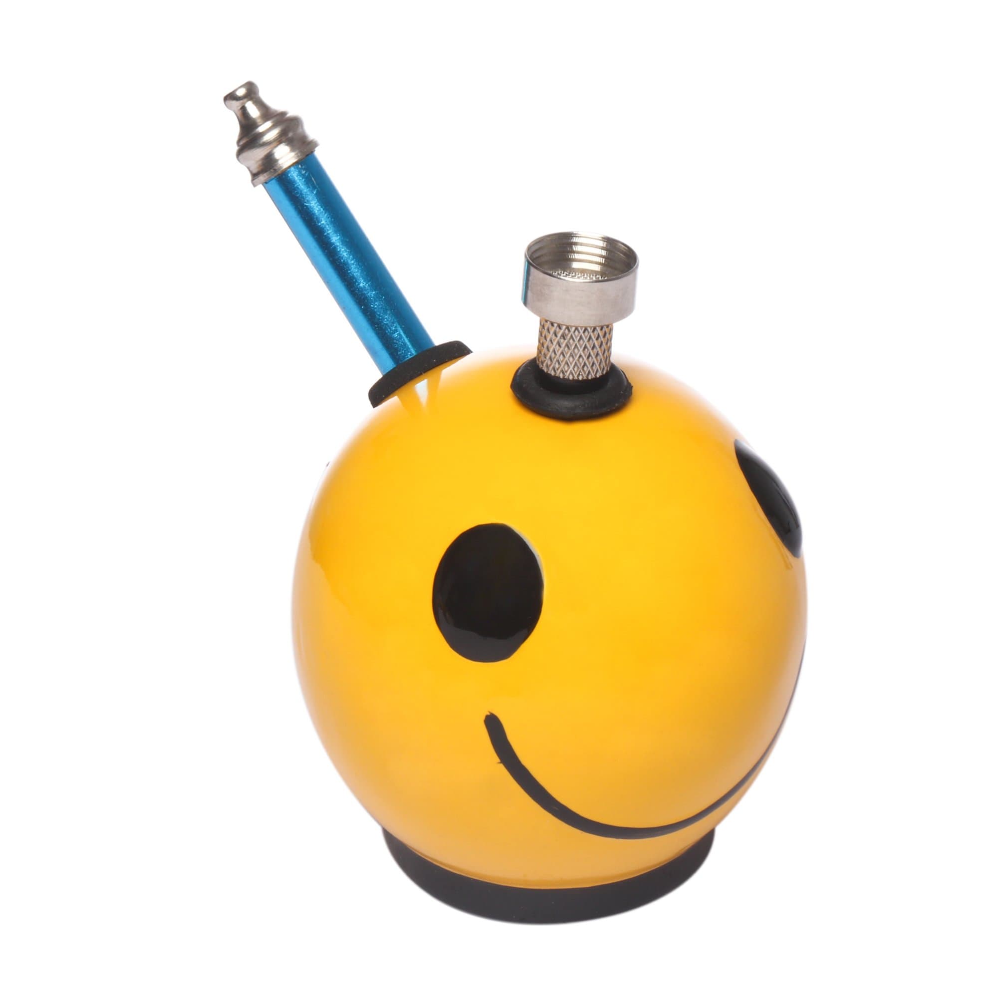 METIER® 5 inch Bong Ceramic bongsmoke Smiley Face Mini Small Bongs Pack of 1