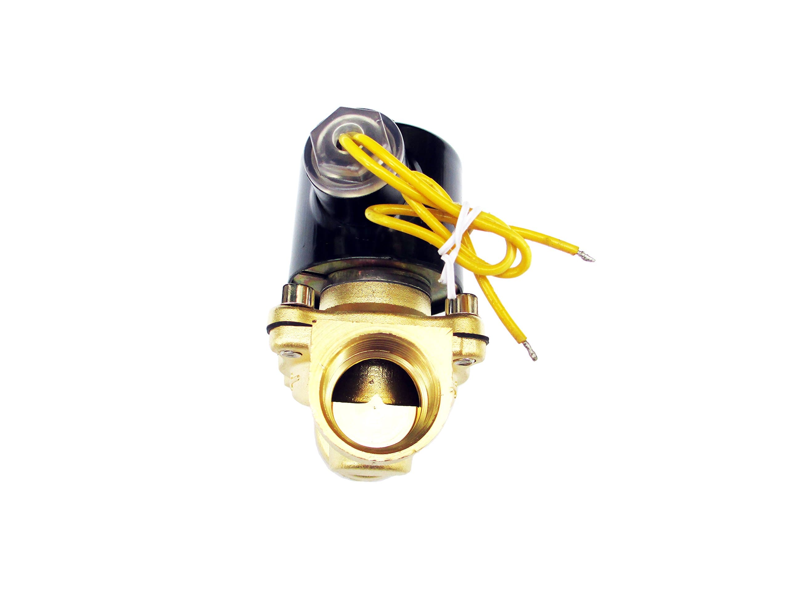 AIRJEN 3/4 Solenoid Valve110v/115v/120v AC Brass Electric Air Water Gas Diesel Normally Closed NPT w/Push Connect Fittings
