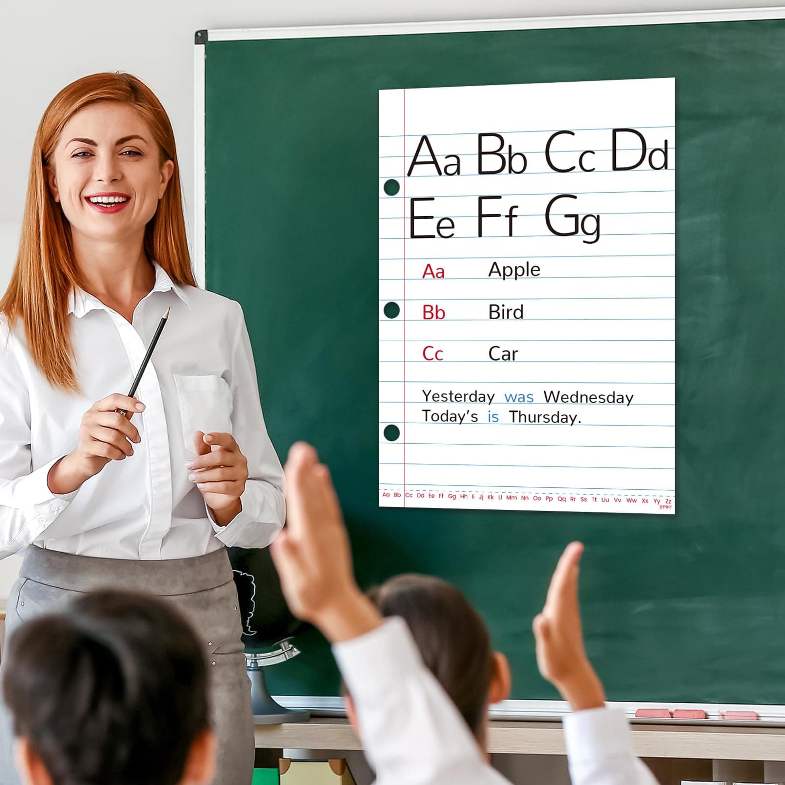 JJPROMagnetic Dry Erase Notebook Paper 22" x 16" - Giant Handwriting Lined Paper for Classroom Whiteboard,Dry Erase Notebook for Homeschool,Teaching Supplies