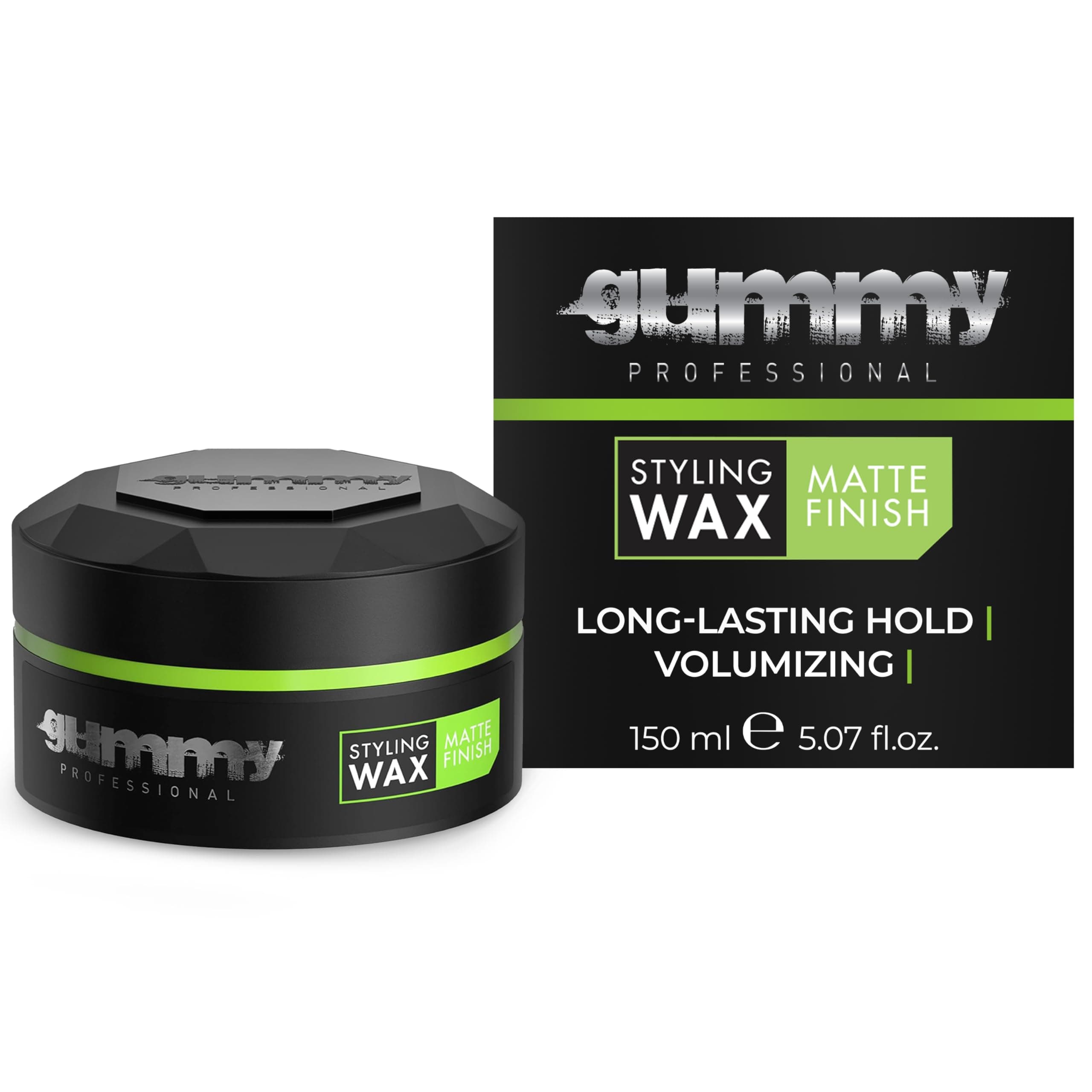 Gummy Professional Hair Styling Wax for Men & Women - Strong Hold Matte Finish - Flexible Hair Product for Long-Lasting Hold, Grooming, and Texturizing w/Professional Salon-Quality Finish –150ml