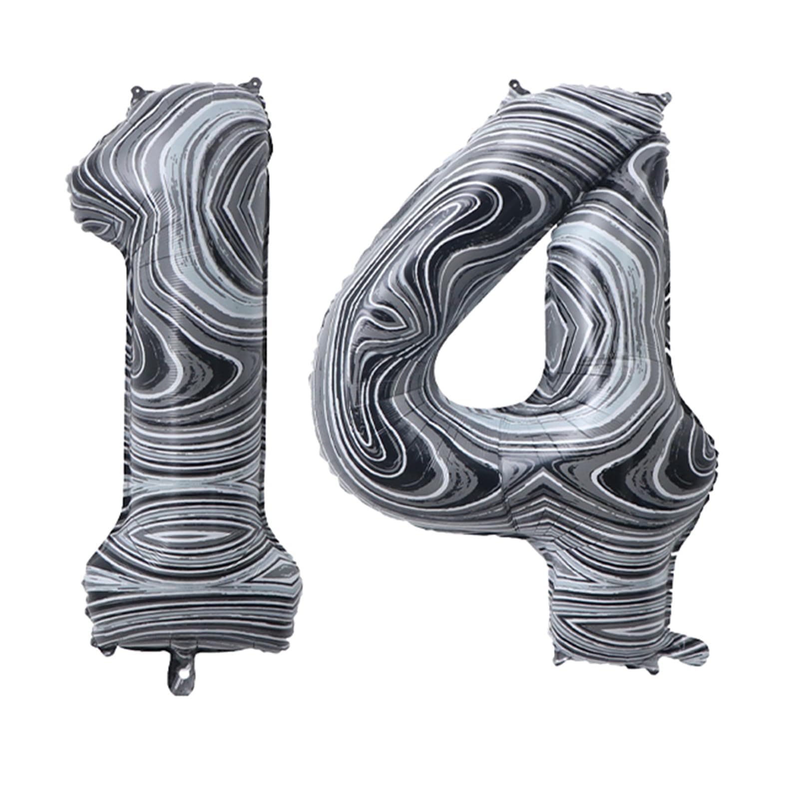 POSLAB40 Inch Number Balloon Foil Balloon Number 14 Jumbo Giant Balloon Number 14 Balloon for 14th Birthday Party Decoration Wedding Anniversary Graduation Celebration, Agate 14 Number Balloon