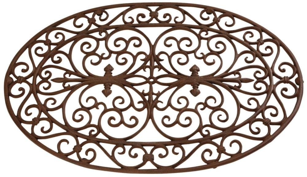 Esschert Design Cast Iron Doormat - Oval 29" x 19"