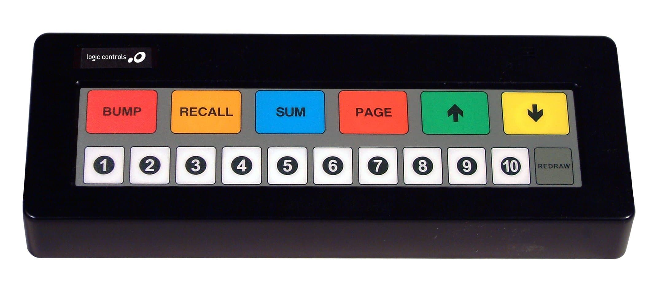 KB1700 17 Key Programmable KEYPAD (Bump BAR) - Black, PS/2 Interface, Legend Sheet D (Positouch Compatible Layout) (140333)