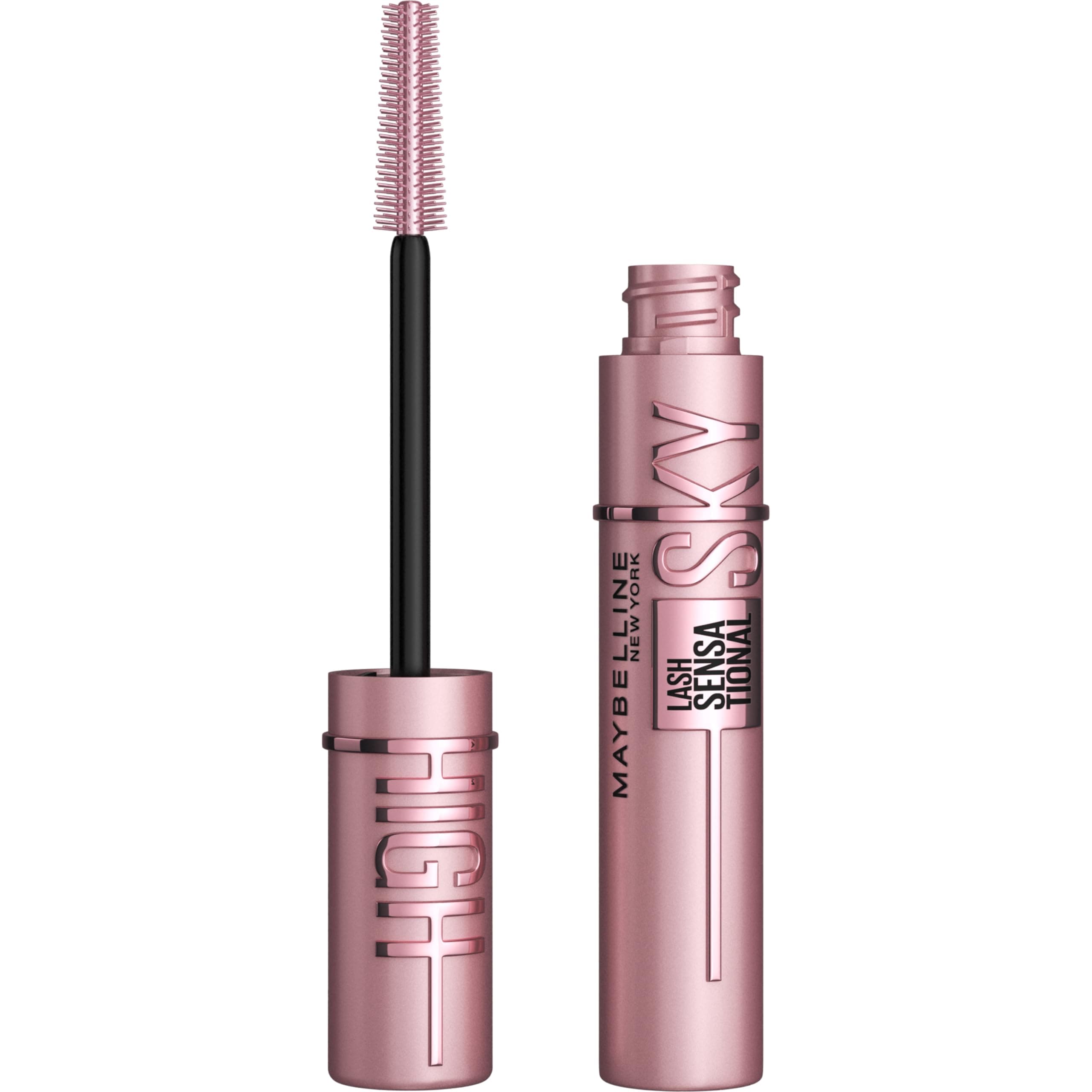 Maybelline Lash Sensational Sky High Washable Mascara Makeup, Volumizing Mascara, Buildable, Lengthening, Defining, Curling, True Brown, 0.24 fl oz