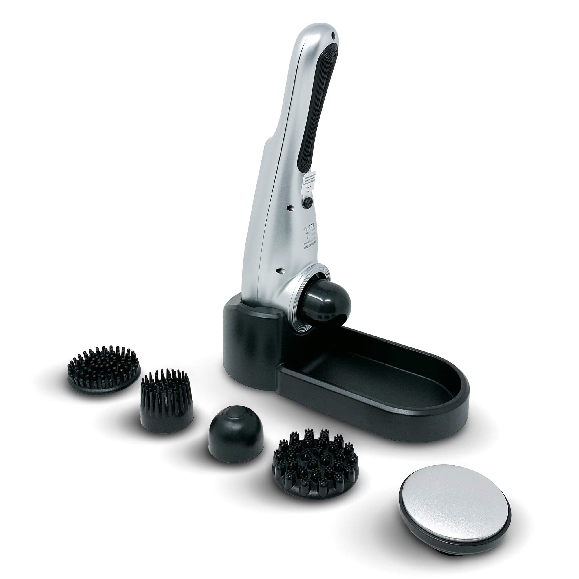 Styles II Cordless Deep Tissue Therapeutic Percussion Body Massager with Heat + 6 Variable Attachments to Relieve Knots, Pain, Stiffness & Fatigue in Neck, Shoulder, Feet, Back & More