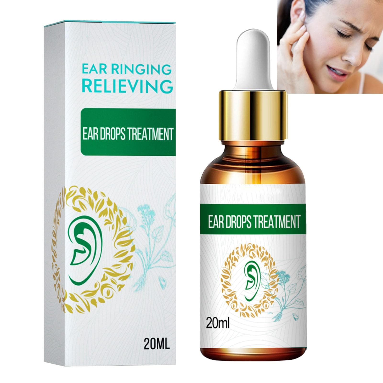 Tinnitus Drops,Ear Ringing Drops,Ear Pain Relief Drops,Natural Ear Ringing Drops,Ear Ringing Relieving,Tinnitus Relief Ear Organic Herbal Drops,Improve Listening,Educes Ear Noise