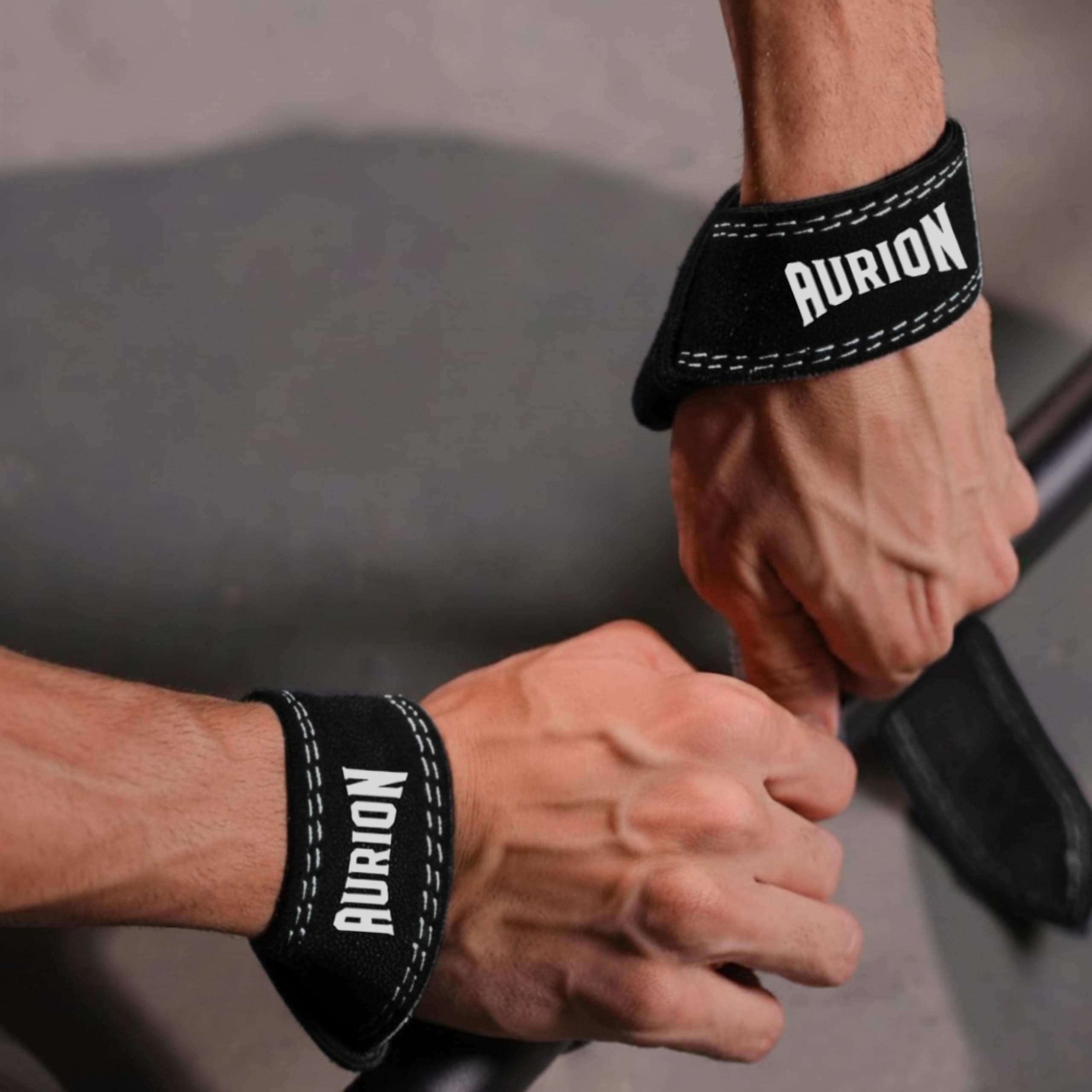 Fitness 1.5 Premium Genuine Leather Lifting Adjustable Wrist Straps (Black) | Relief Wrist Pain Remedy | Straps for Fitness Weightlifting | Wrist Wraps | Wrist Pain Relief | For Men and Women