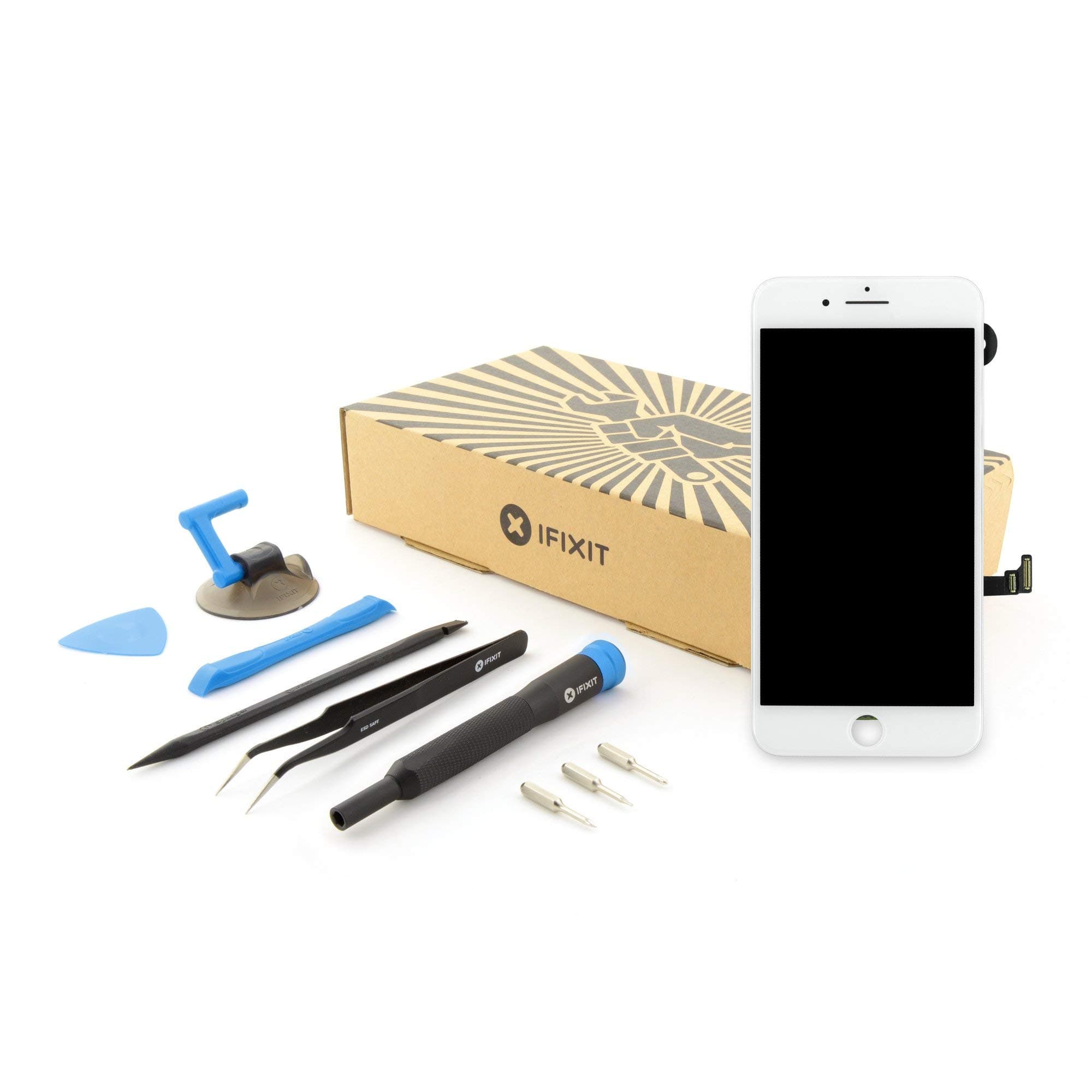 iFixit Screen Compatible with iPhone 7 Plus - Repair Kit - White