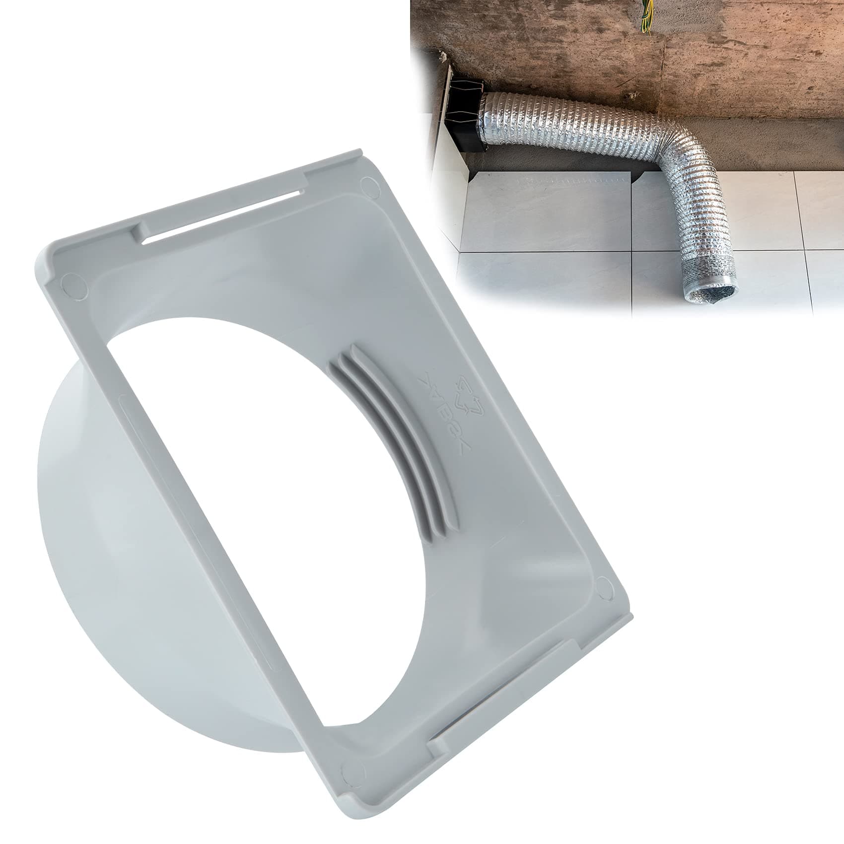 Portable Air Conditioner Exhaust Hose Coupler, 5.9 inch Air Conditioner Tube Window Adapter, Rectangular Portable AC Hose Extension, Mobile Air Conditioner Parts and Accessories for Window Vent