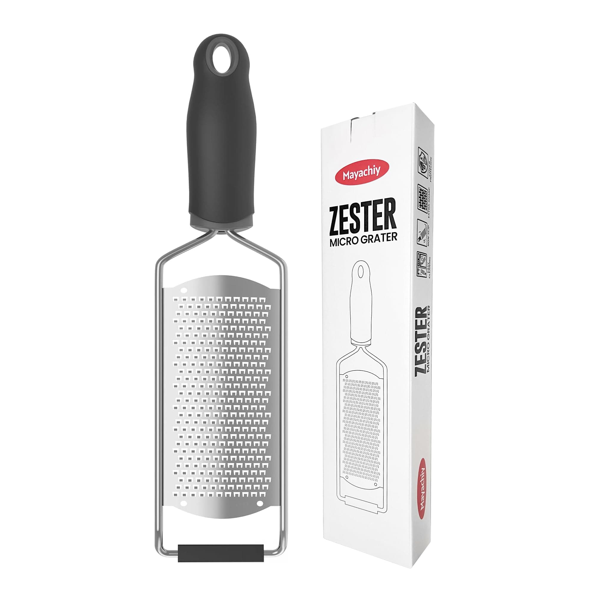 Cheese Grater, Lemon Zester, Fine Cheese Grater with Handle, Width 2.5 inch
