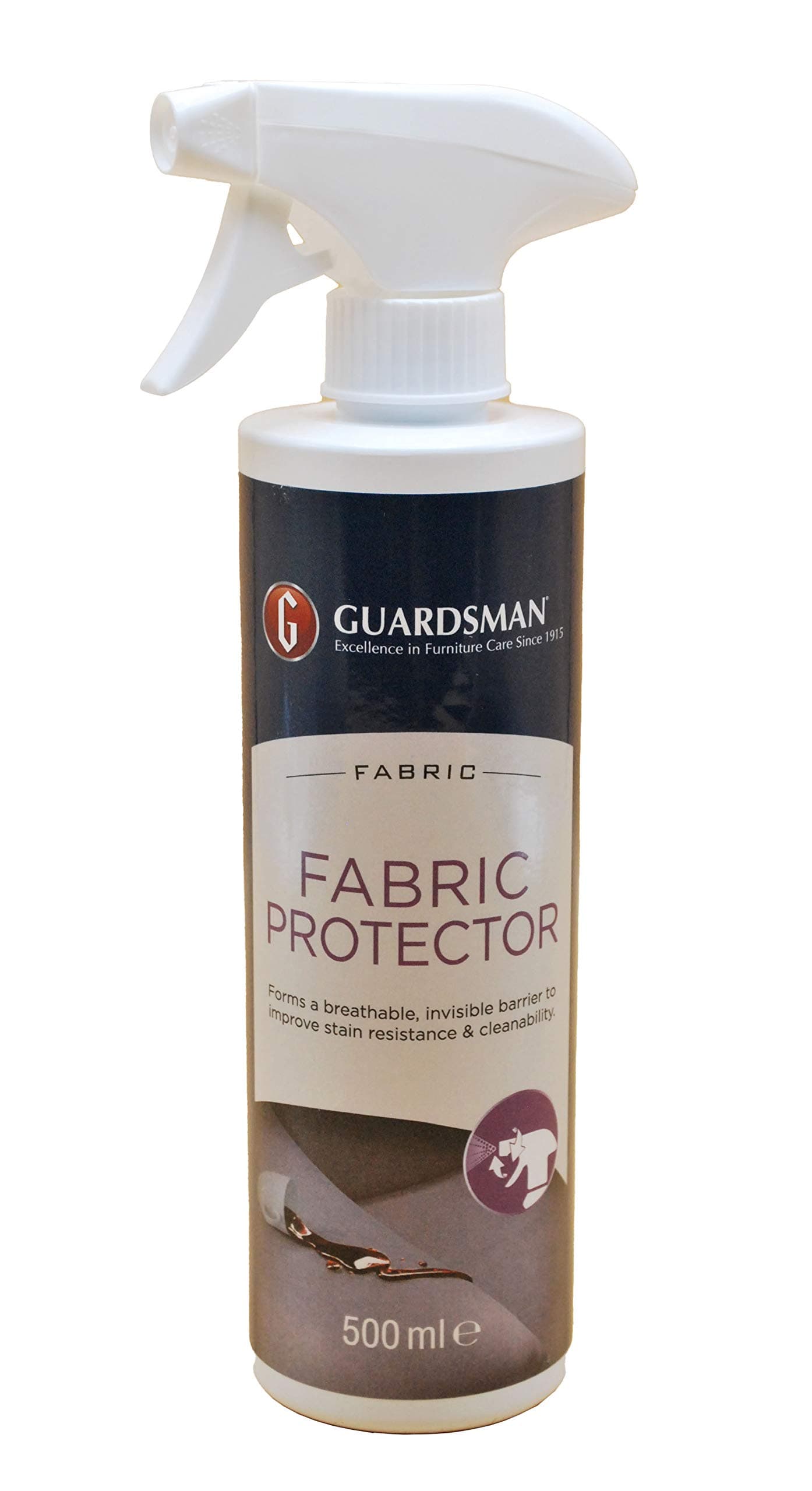 Water Repellent Fabric Protector Spray - 500ml for Sofas, Chairs, & Car Seats, Oil Based Stain Dirt Remover Spray to Improve Stain Resistance, Household Fabric & Upholstery Protection Spray