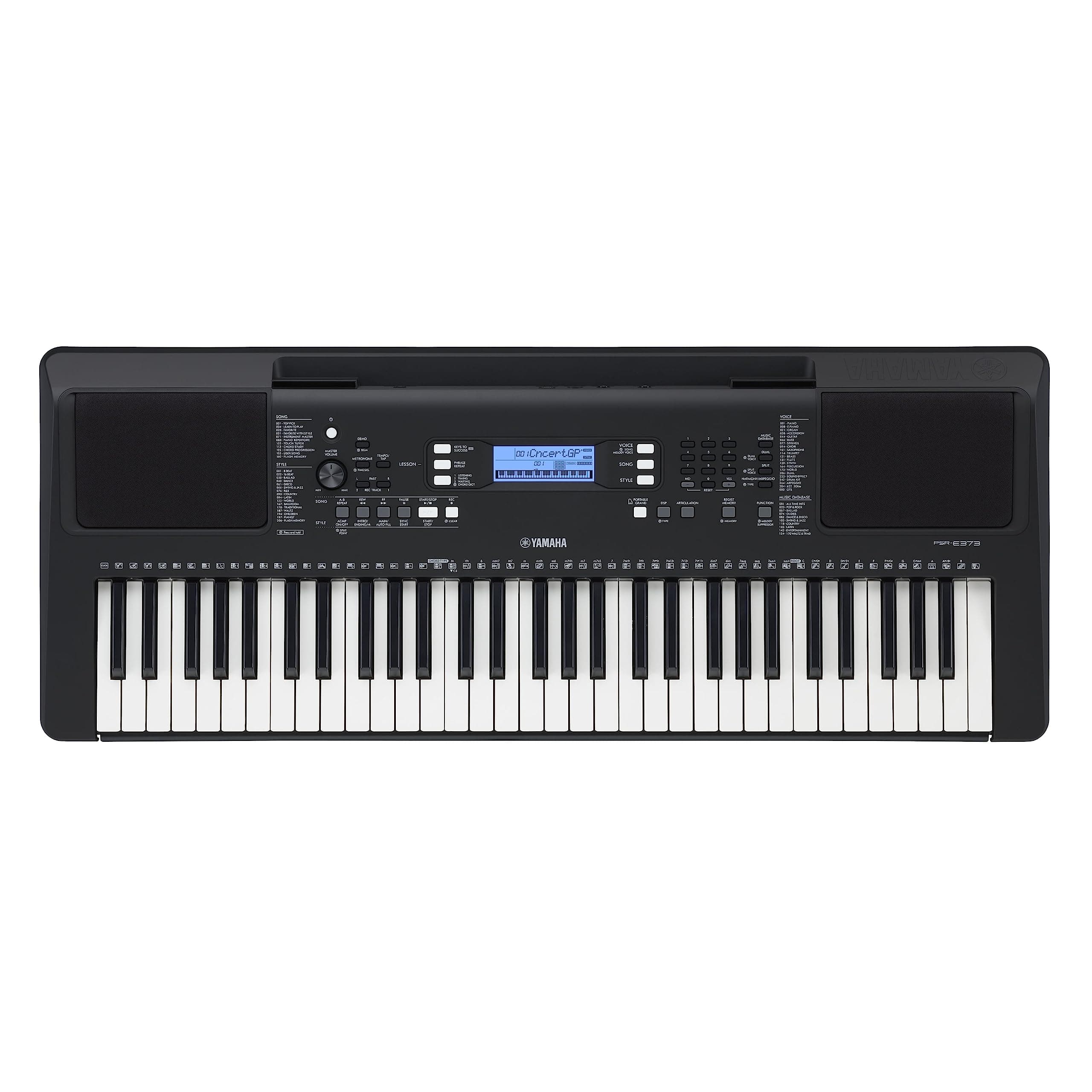 Digital Keyboard - A Versatile, Entry-Level Keyboard with 61 Touch-Sensitive Keys, 622 Instrument Voices, Black,PSR-E373