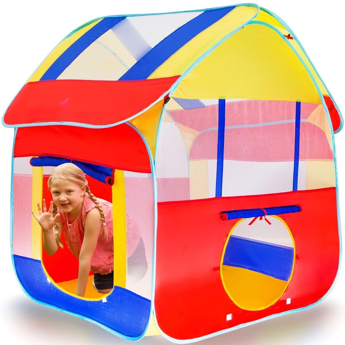 Kiddey Kids Play Tent, Great Playhouse Tent for Indoor/Outdoor, Pops Up no Assembly Required, with Convenient Carry Case for Easy Storage and Travel, Promotes Creativity, Imagination, Early Learning