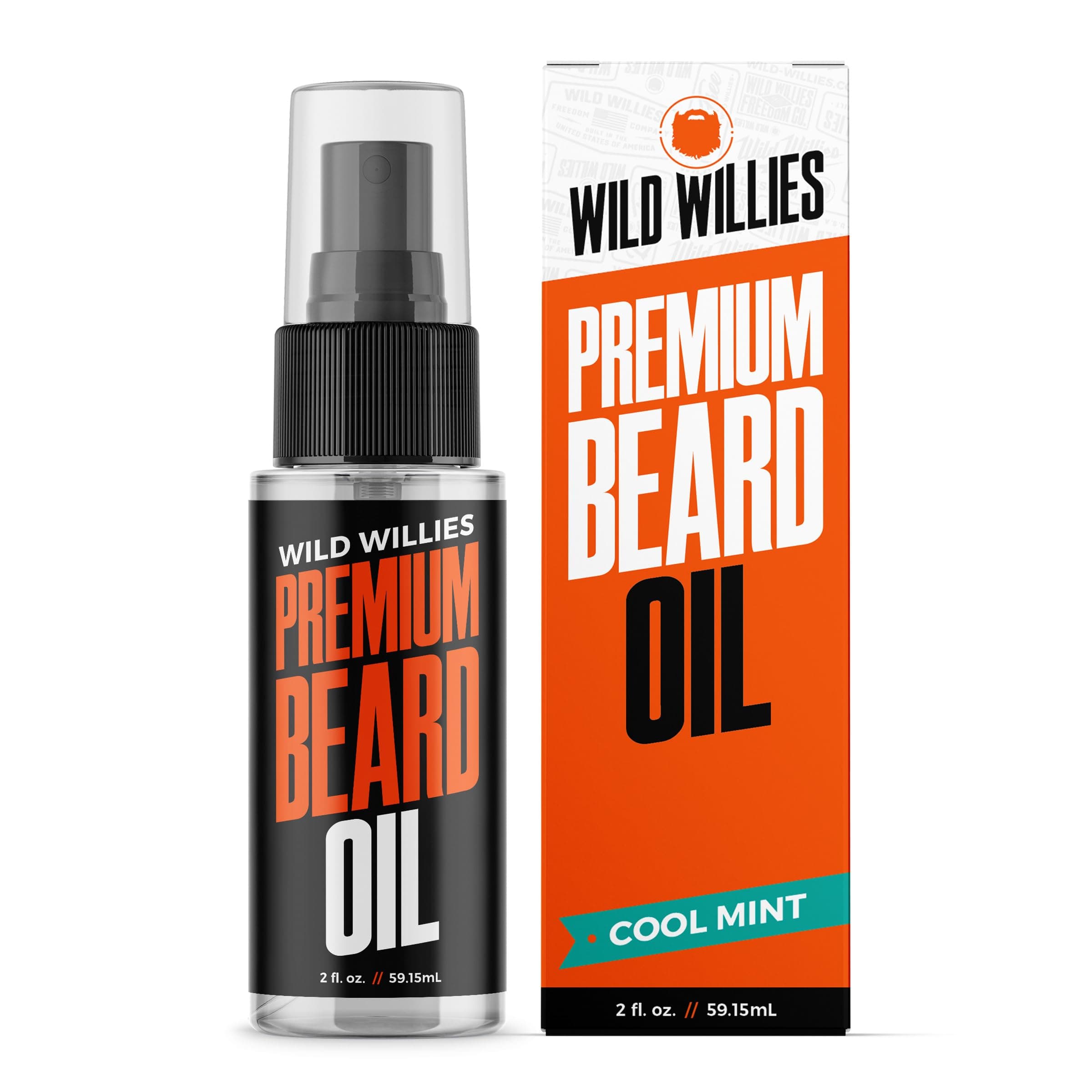 Cool Mint Beard Oil for Men - Made with 10 Natural Conditioner Ingredients and Organic Essential Oils to Provide Superior Performance, Promote Fast Growth & Restore Moisture. 2 oz.