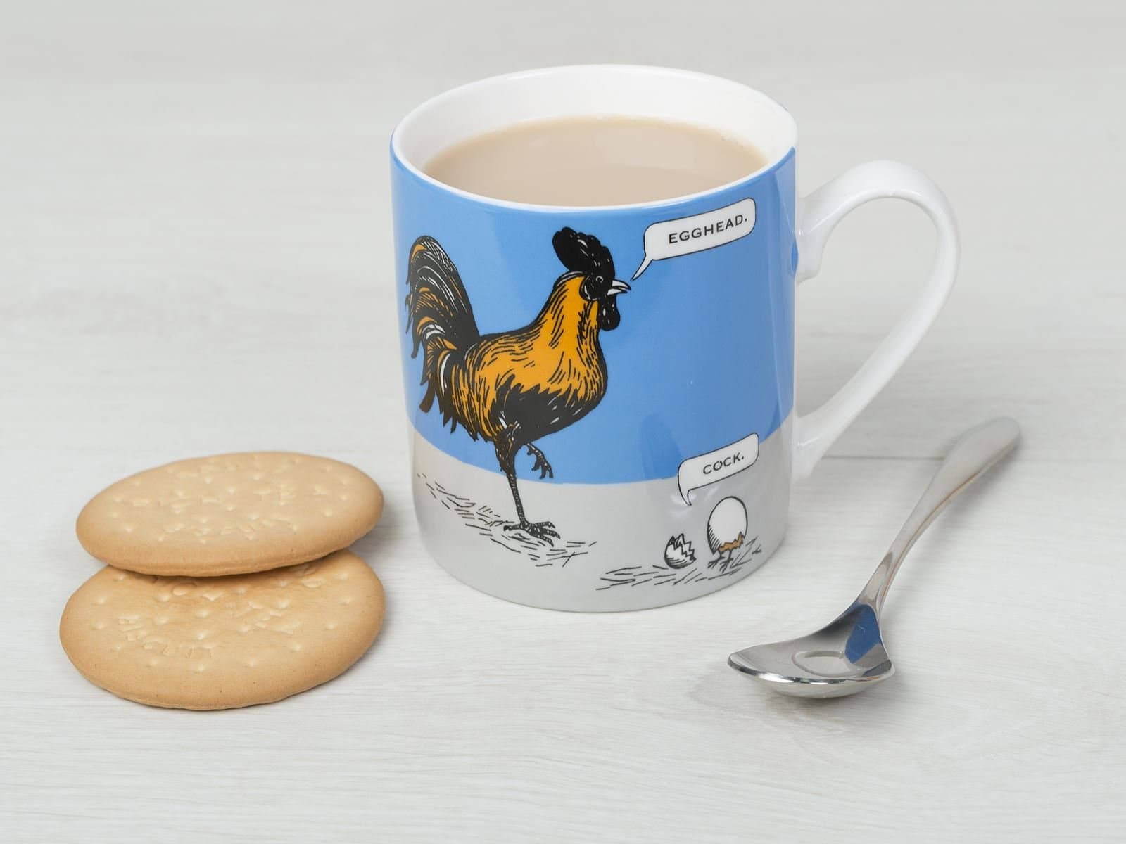 Floppy Cactus "Egghead" Egg and Cockerel Novelty Mug by Creative Tops, 350 ml (11 fl oz )