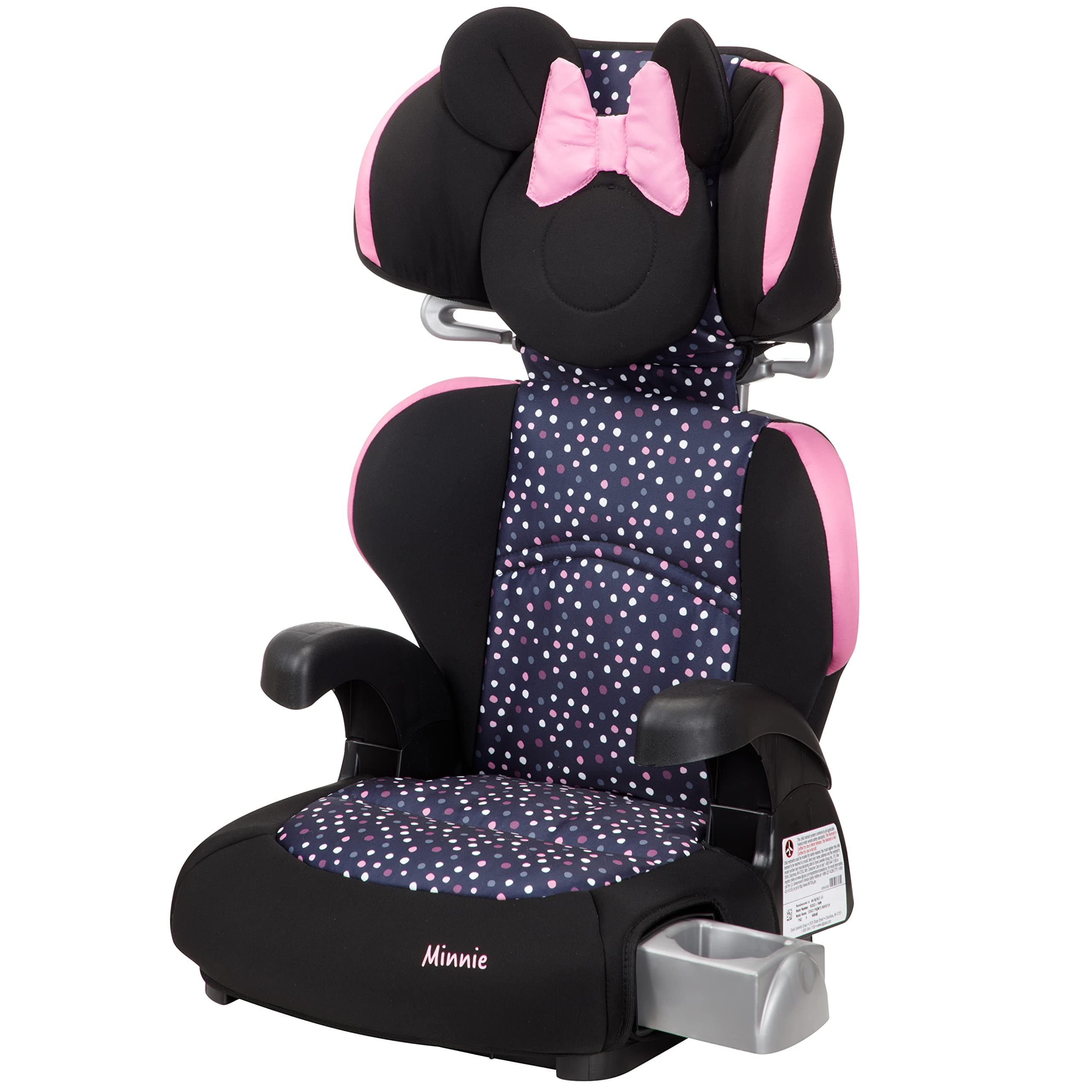 Disney Baby Pronto Booster Car Seats, Belt-Positioning, Booster Seats for Cars 40-100 lbs, Minnie Dot Party