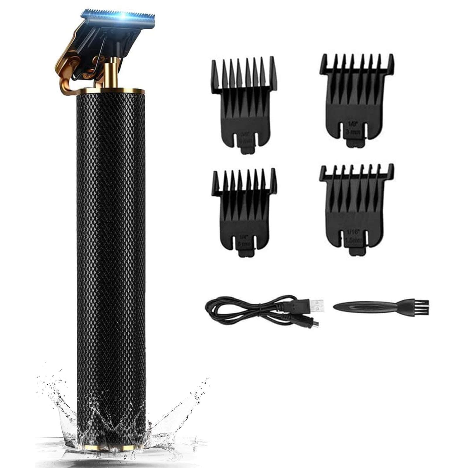 Electric Hair Clippers, Rechargeable Pro Li Outliner Grooming Cordless Close Cutting T-Blade Trimmer 0mm Baldheaded Hair Clipper for Men Zero Gapped Detail Barber Hair Trimmers Barbershop