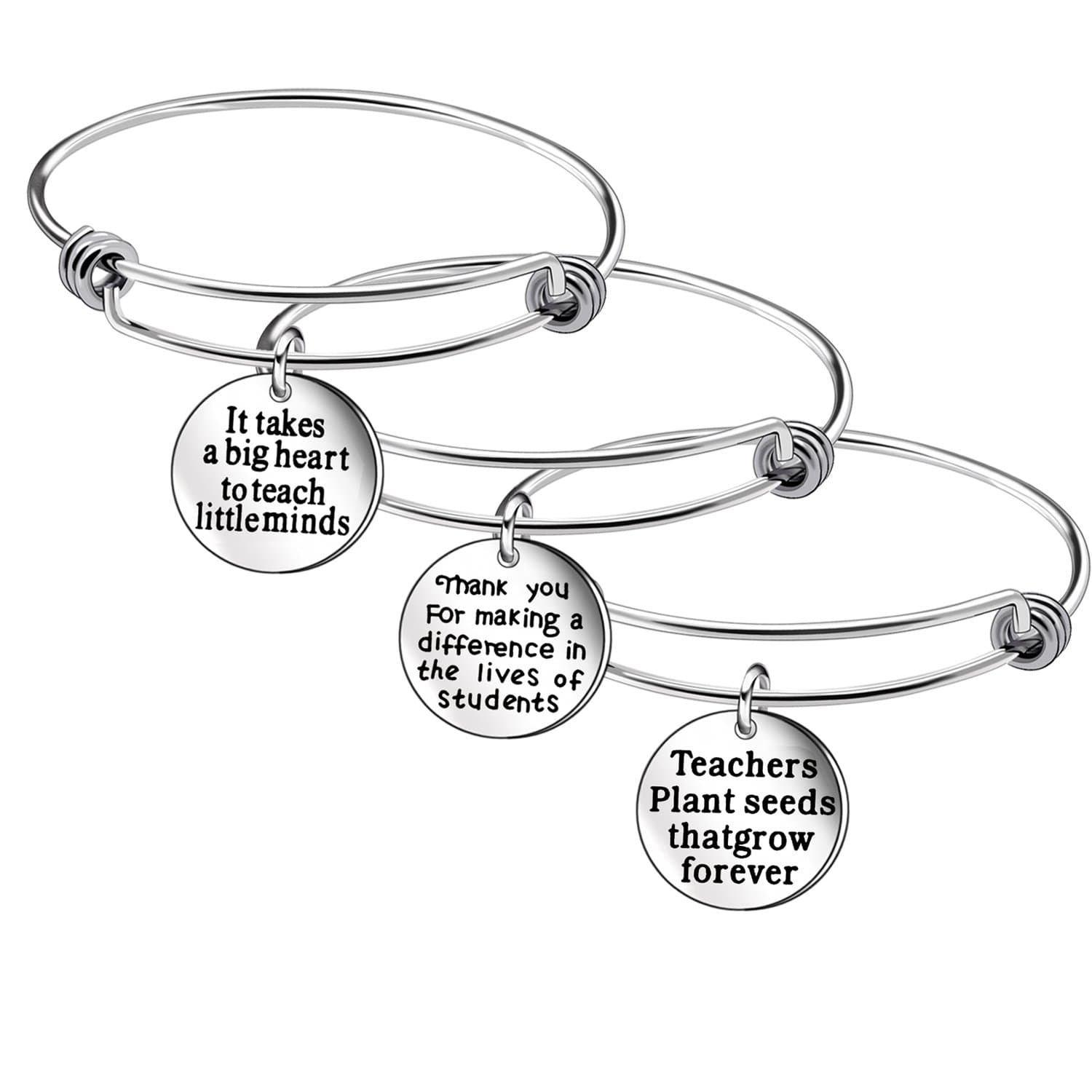 Thanksgiving Day Teacher Appreciation Gifts 3Pcs Snake Bracelet Bangle Jewelry Gift for Teacher … (1)