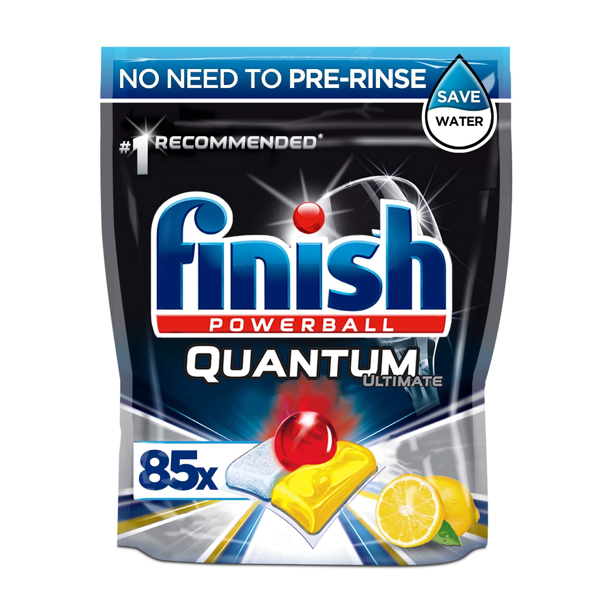 Quantum Ultimate Dishwasher Tablets, Lemon, 85 Tablets