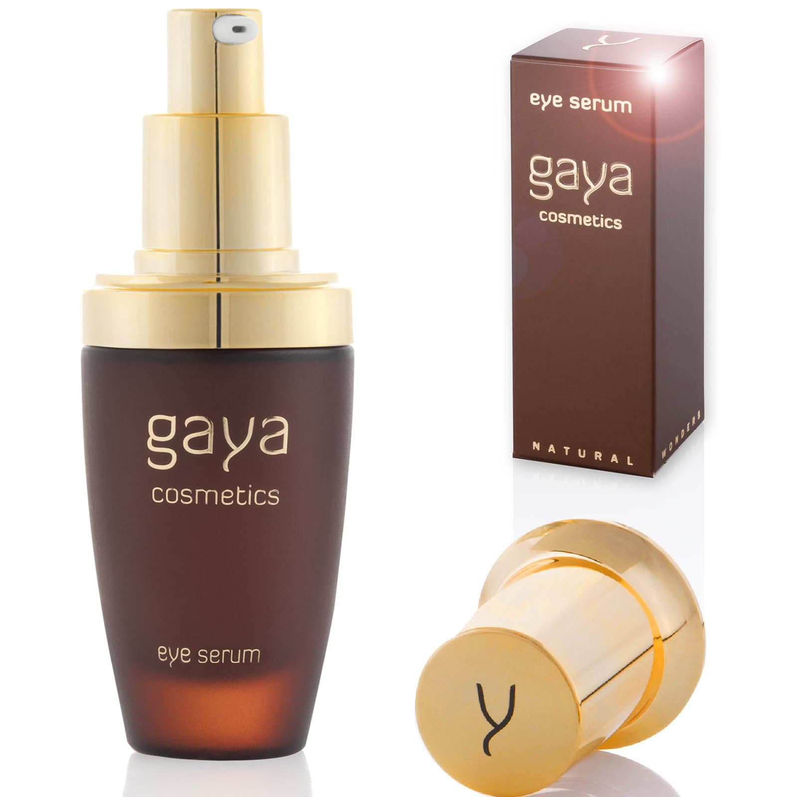 Gaya Cosmetics Vegan Eye Serum - Professional Anti Ageing Formula for Reducing Wrinkles, Fine Lines, Puffiness & Dark Circles