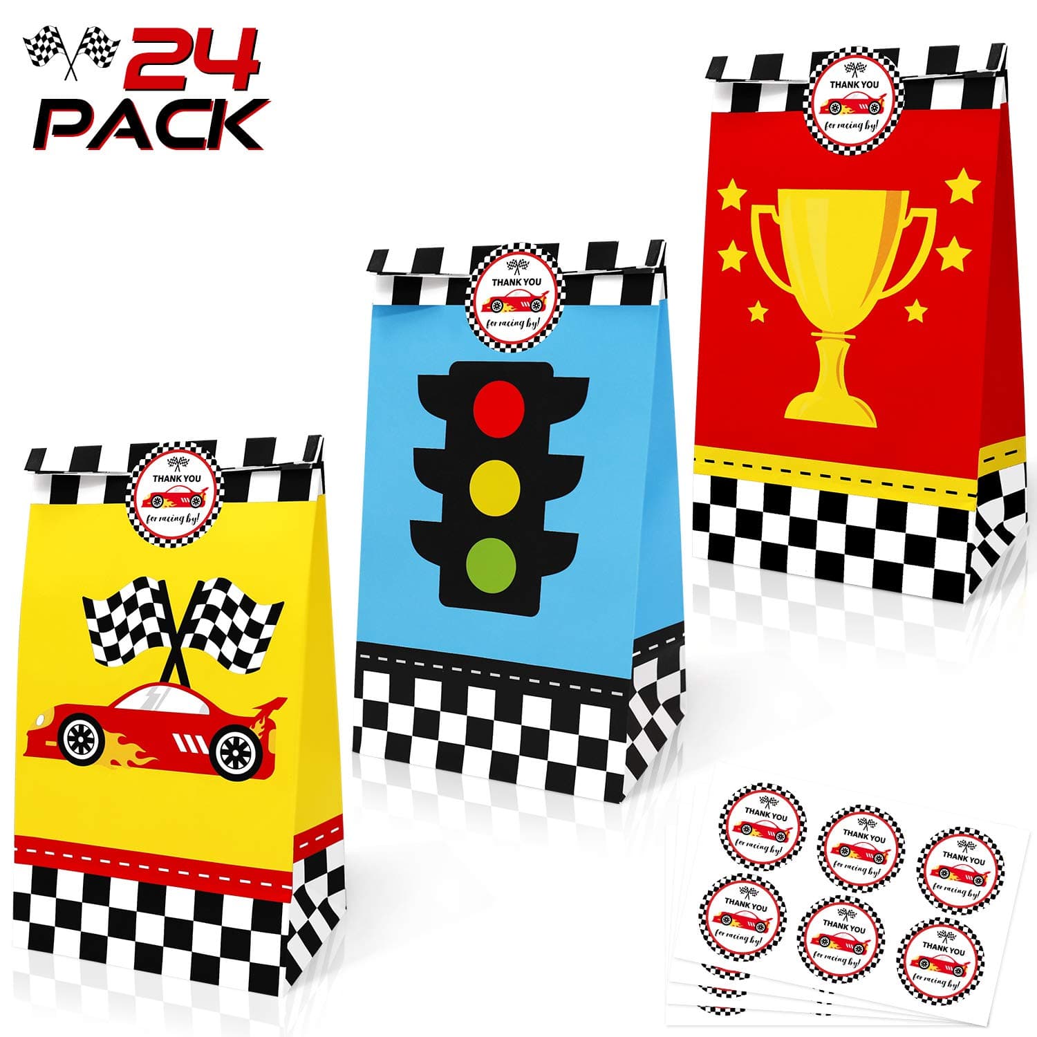 Bessmoso Race Car Party Treat Bags
