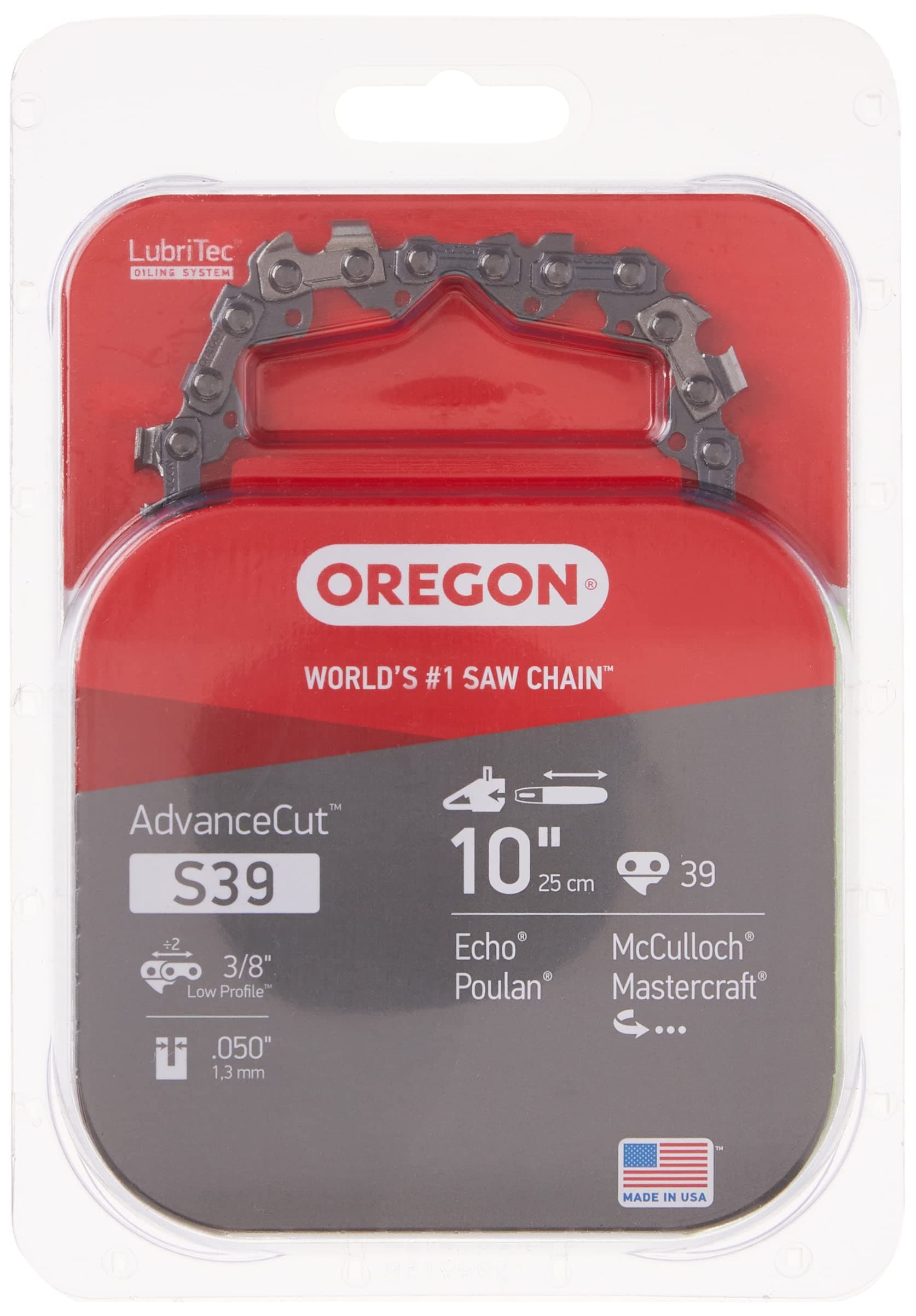 Oregon Chain 10in. Semi Chisel Cutting Chain S39