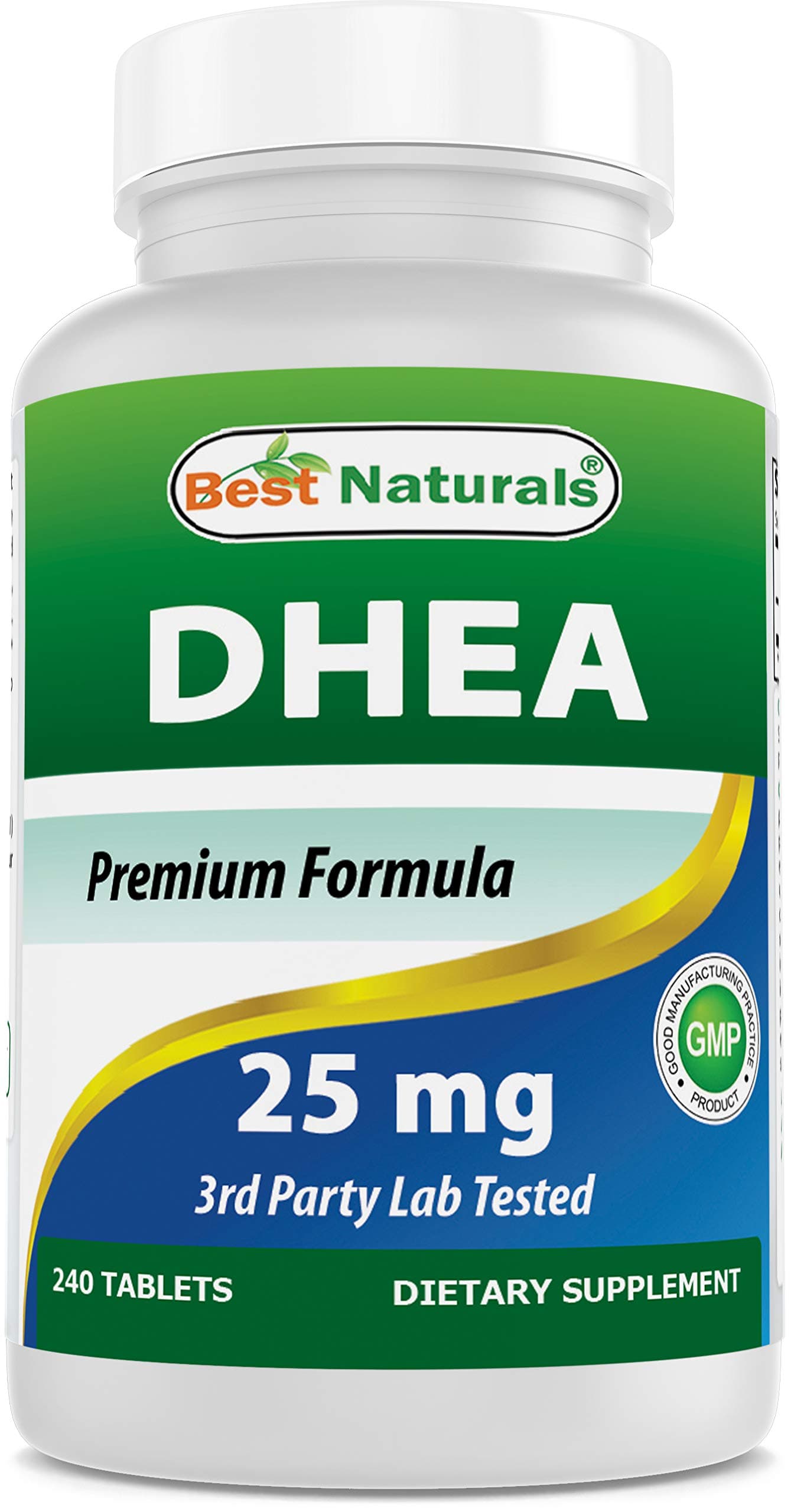 Dhea 25mg Supplement 240 Tablets - Supports Balanced Hormone Levels for Men & Women - Promotes Healthy Aging - USA Manufactured