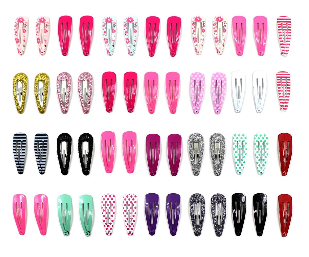 52pcs Small Hair Clips for Girl No Slip Snap Barrettes for Toddlers Girls Kids Women Hair Accessories