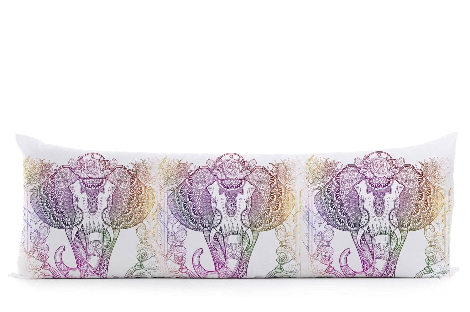 W1arorinced Elephant 20x54 Inch Pillowcase Long Body Pillow Cover Pregnancy Cotton Blend Protector Home Decorative Bed Pillow Cases