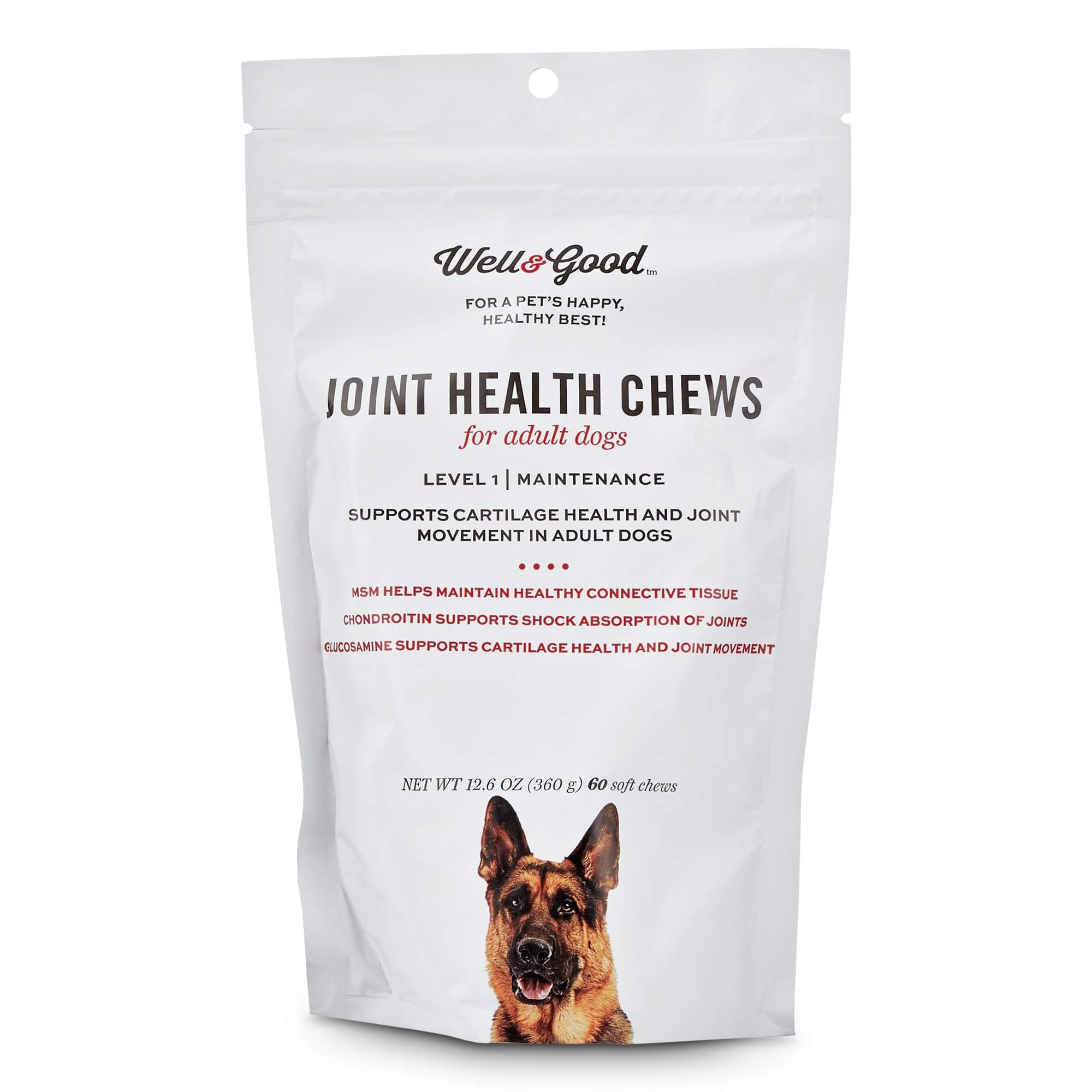 Petco Brand - Well & Good Adult Level 1 Dog Joint Health Chews, 12.6 oz., Count of 60, 4.2 in