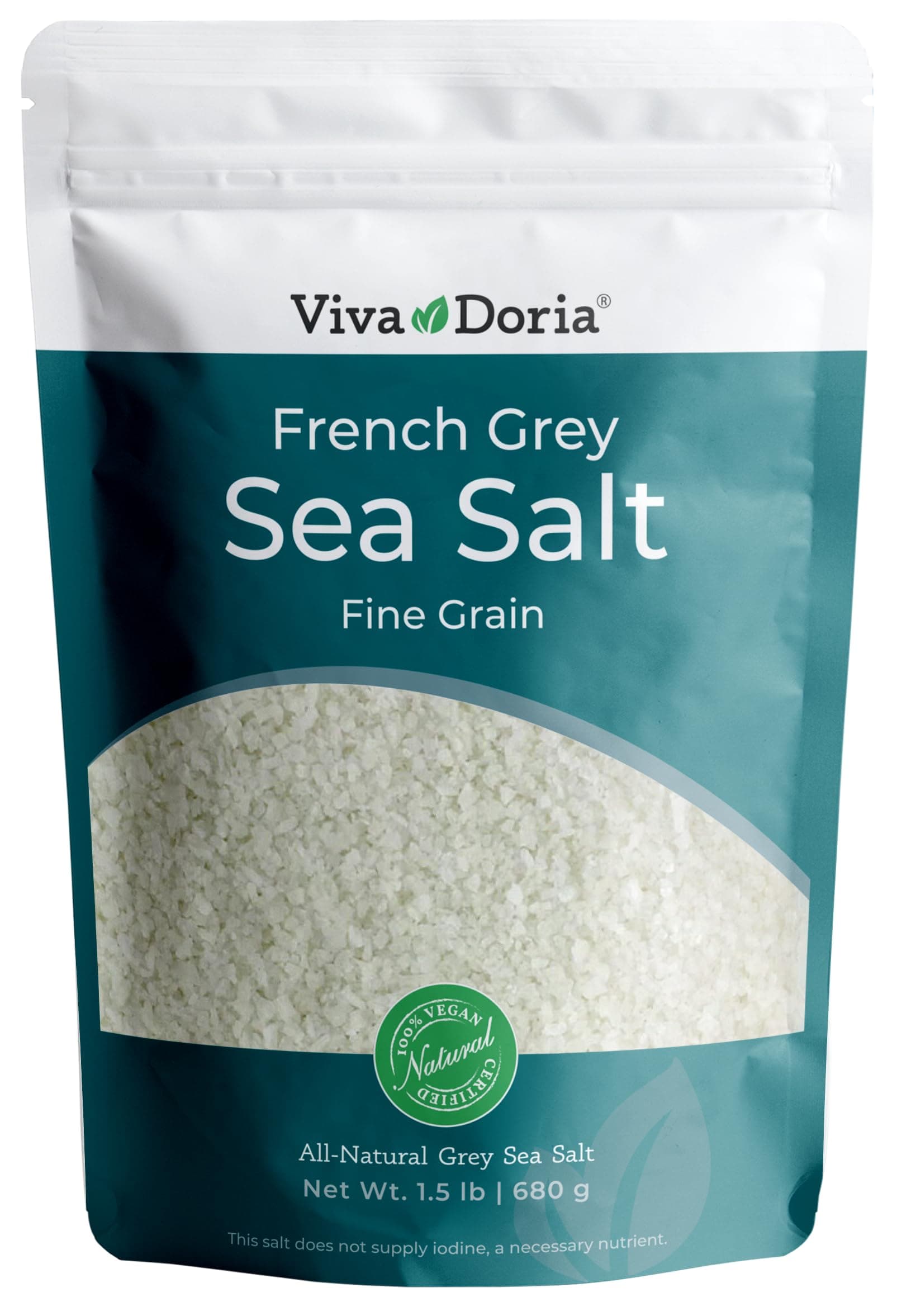 Sel Gris French Light Grey Sea Salt, 1.5 lb (24 oz)