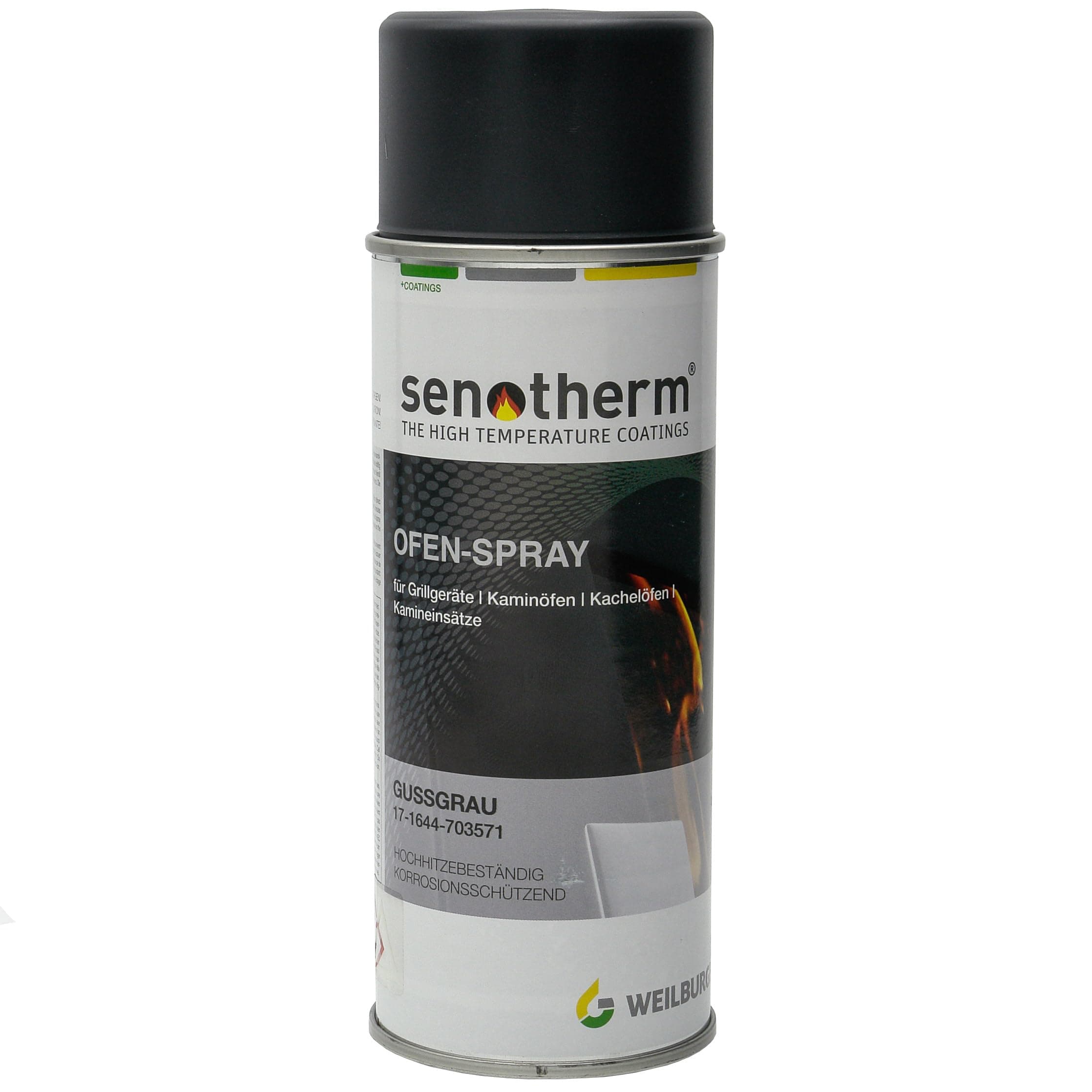 Senotherm Stove Spray, Iron Grey, Heat-Resistant, Coloured Paint Spray