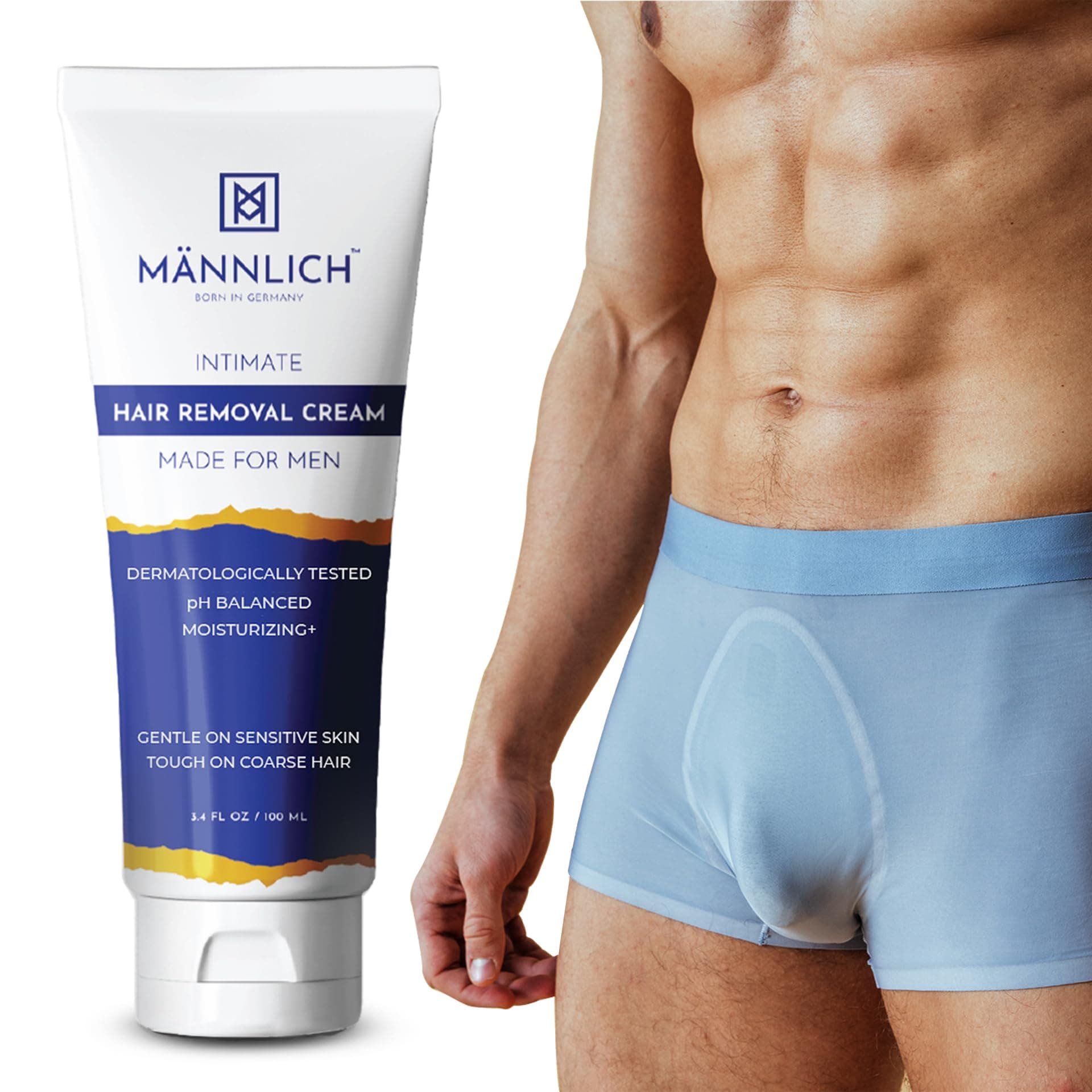 - Intimate/Private Hair Removal Cream for Men (100 ml) | Painless, Faster, Soothing for Unwanted Coarse Pubic Hair, Suitable For All Skin Types (Pack of 1)