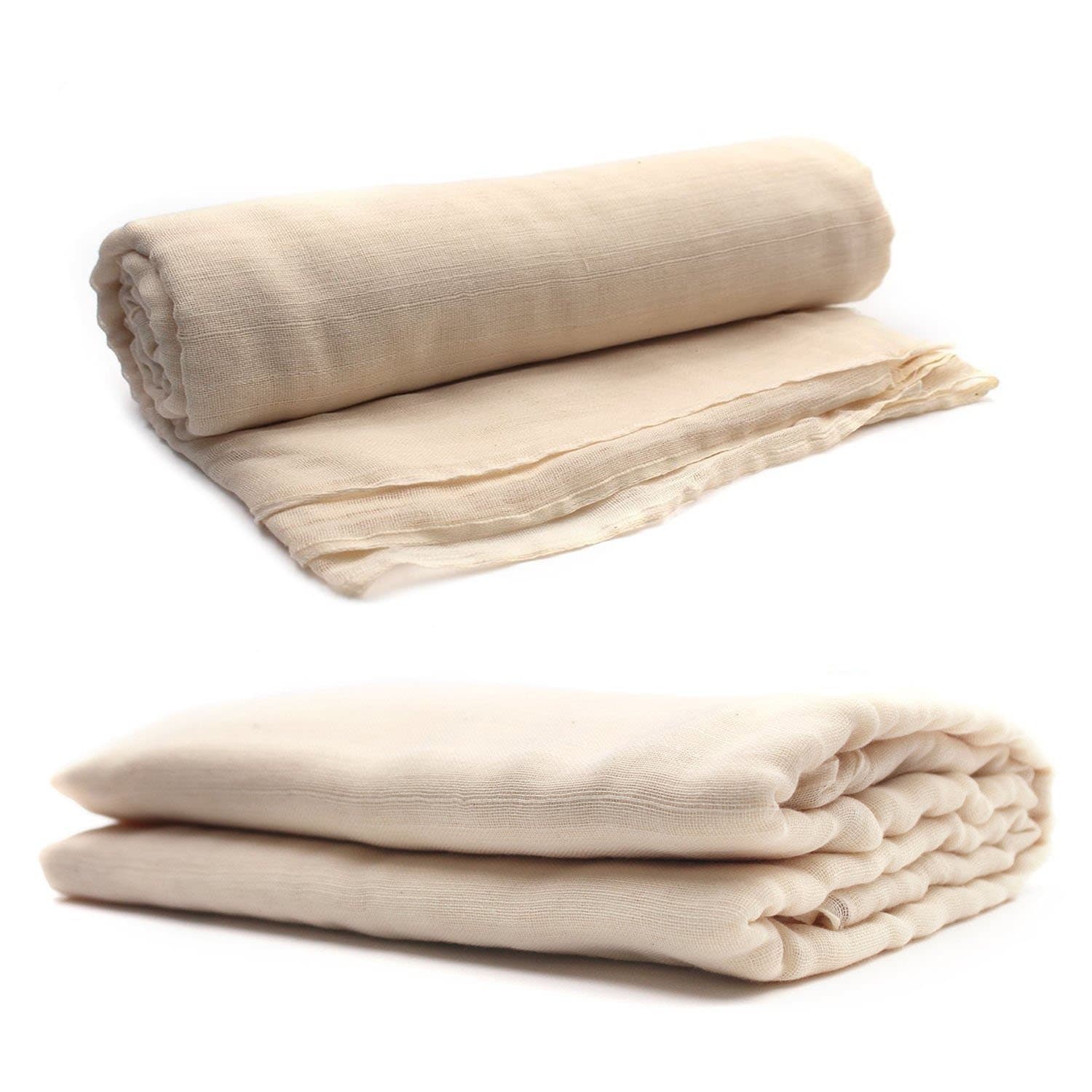 Cheesecloth Bleached Grade 60 Natural 63 Sq Feet / 7 Sq Yards - Filter - Strain - Reusable Cooking Food, Making Cheese, Straining Nut Milks (7 Yards)