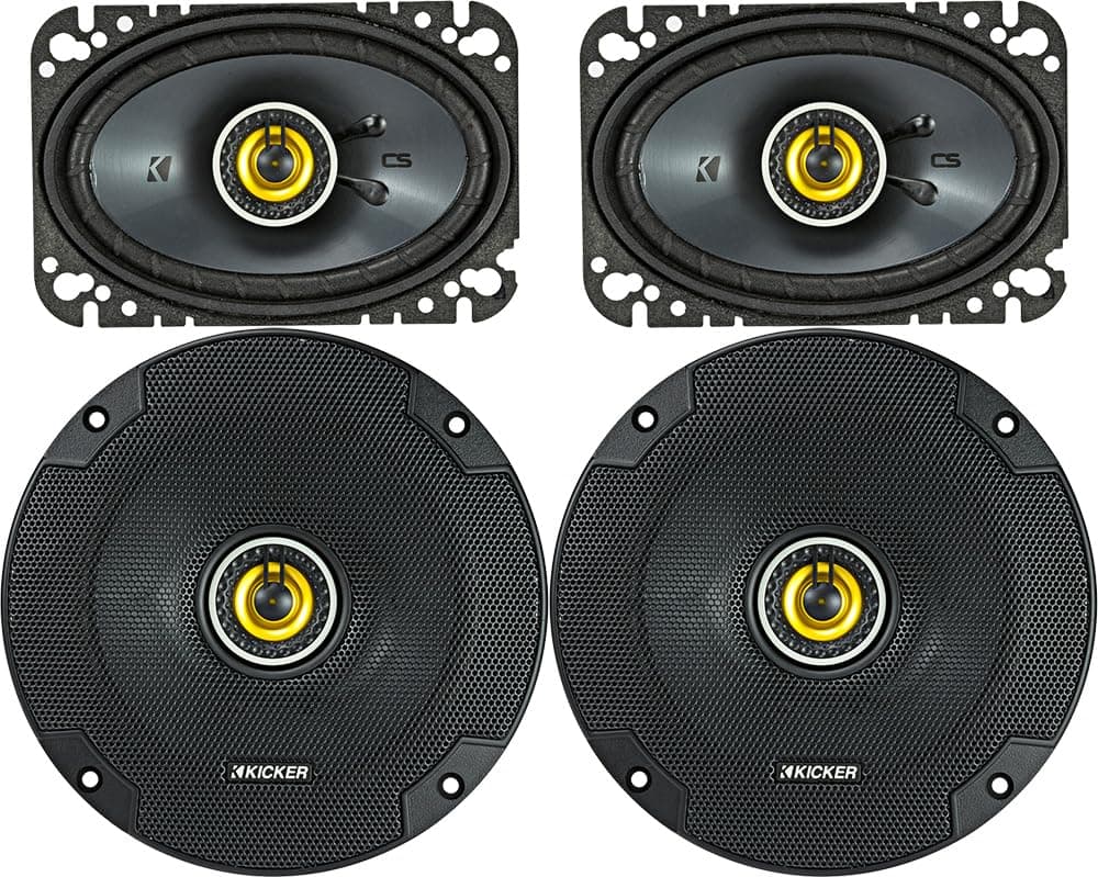 (2) 46CSC654 6.5" 300w Car Audio Speakers+(2) 46CSC464 4x6 300w Speakers