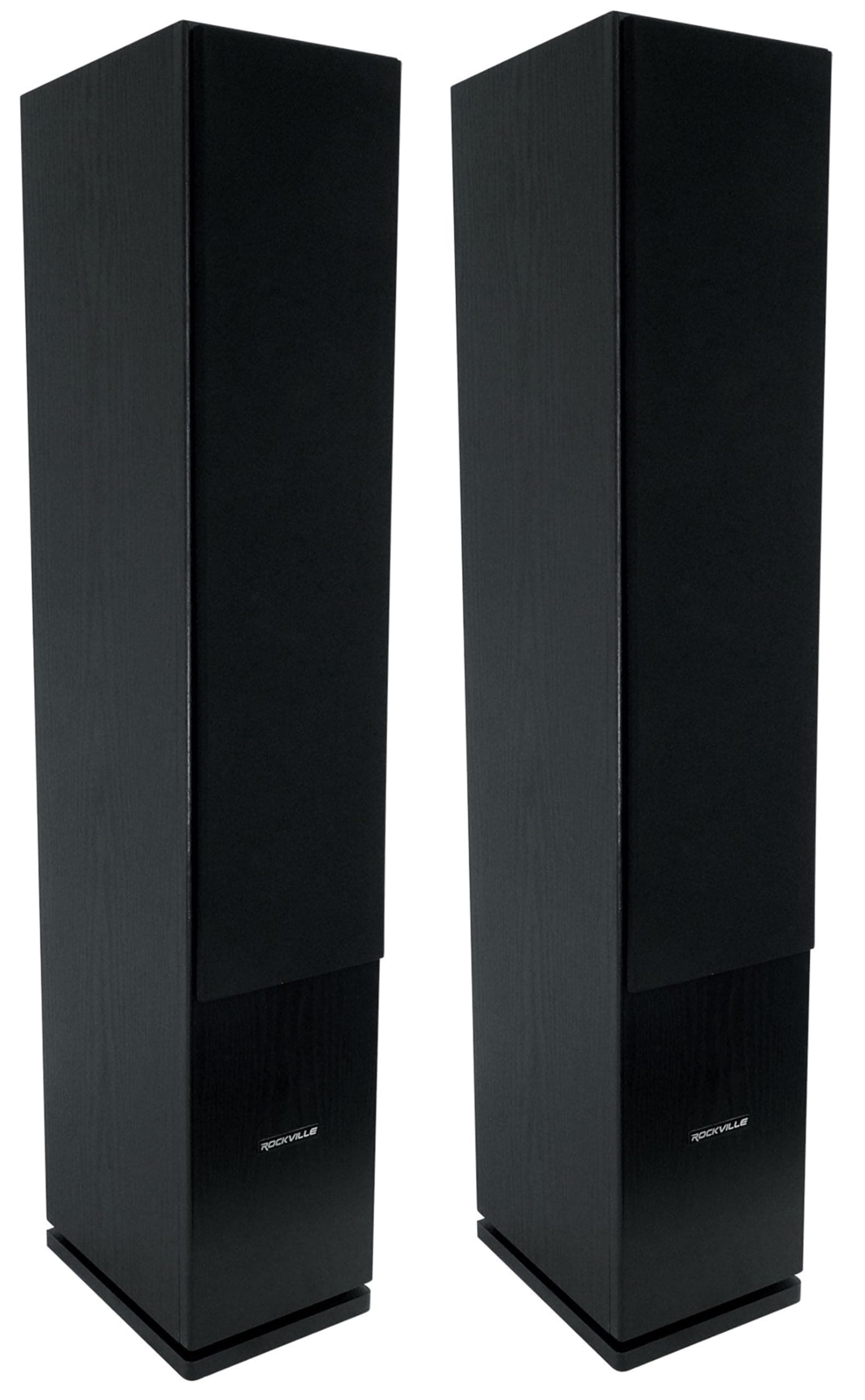 RockTower 68B 6.5-in Black 3-Way 500-Watt Peak / 125-Watt RMS Home Audio Tower Speakers with Dual Woofers, Passive 8 Ohm, 2-Piece