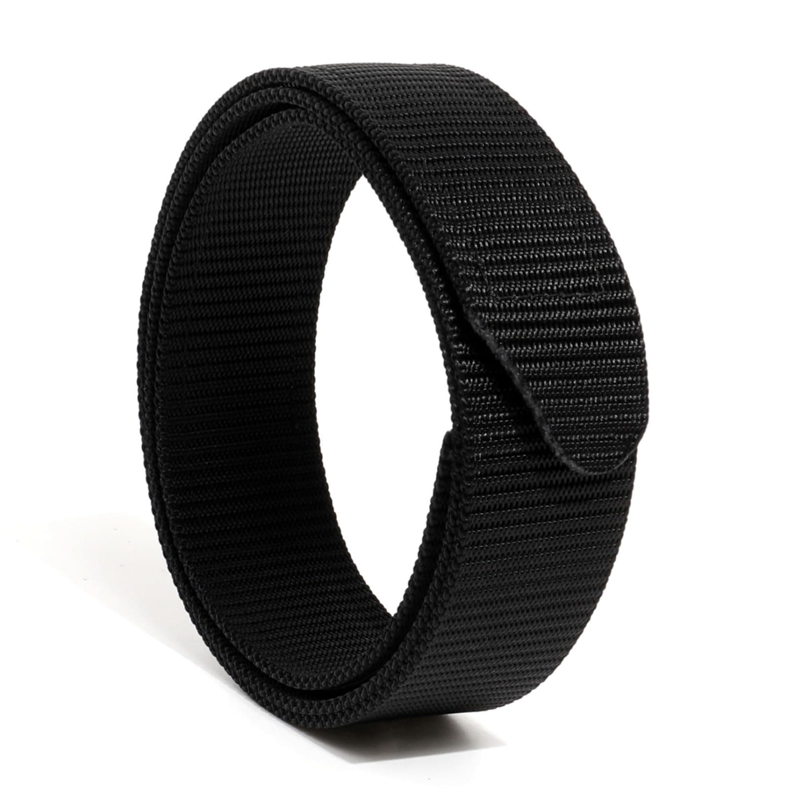 No-Scratch Nylon Belt 1 3/8" No Metal Buckle Belt w/Hook & Loop Closure TSA Approved for Work Travel Mechanic Driver