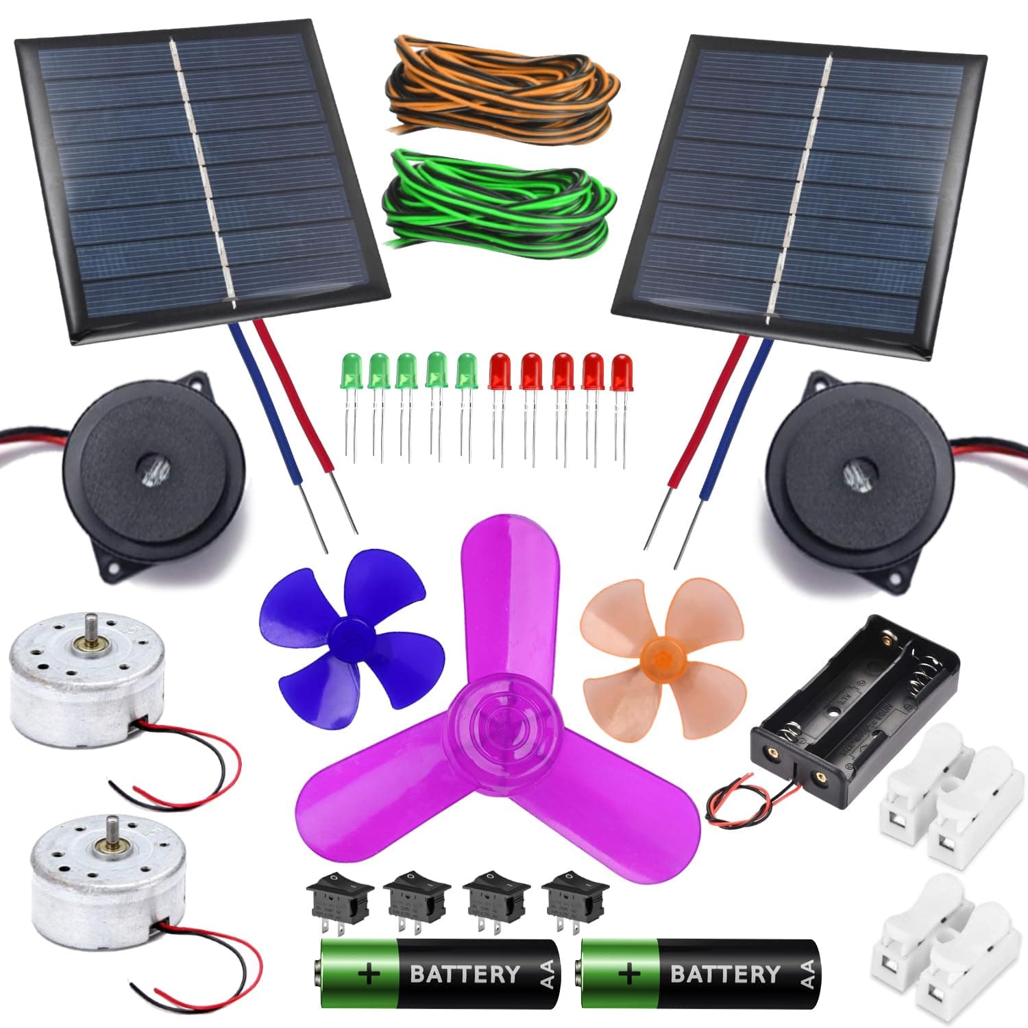 NEXT GEEK Double Solar Kit, Solar Panel for School Project Science Experiment Educational Solar Kit for Kids