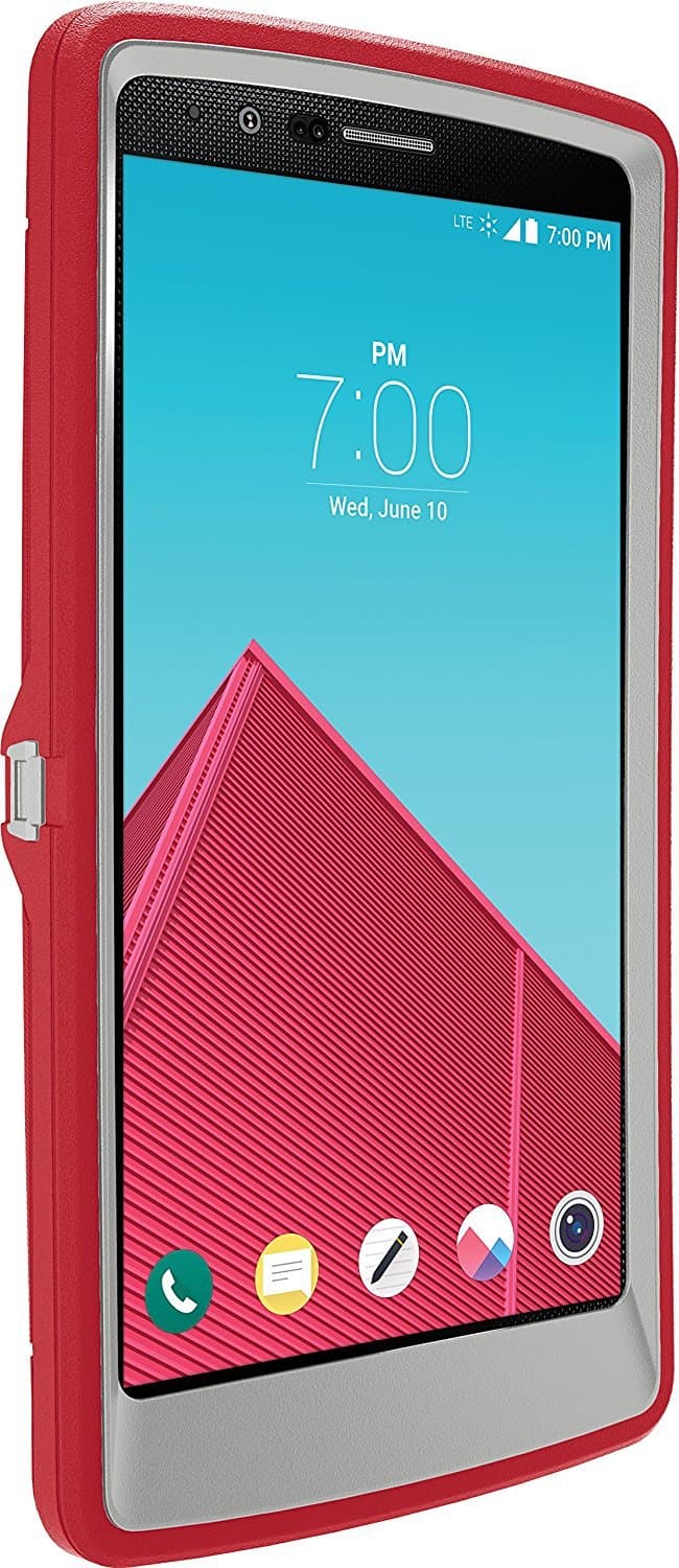 Defender Series Case for LG G4 - Retail Packaging - Sleet Grey/Scarlet Red