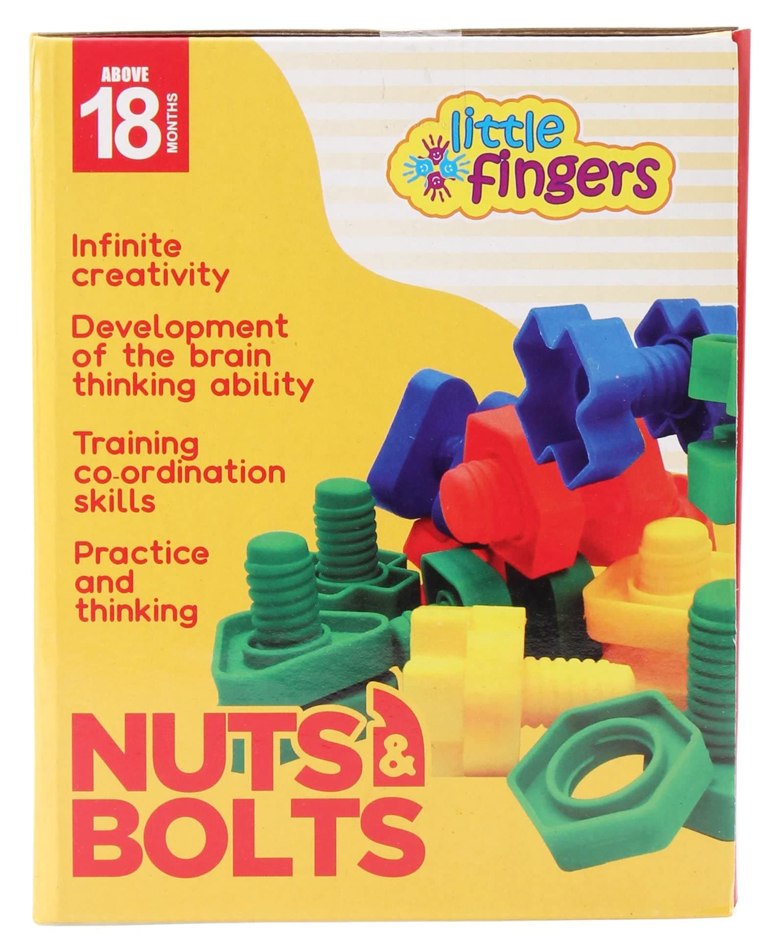 Little Fingers Nuts & Bolts Blocks Multicolor - 32 Pieces