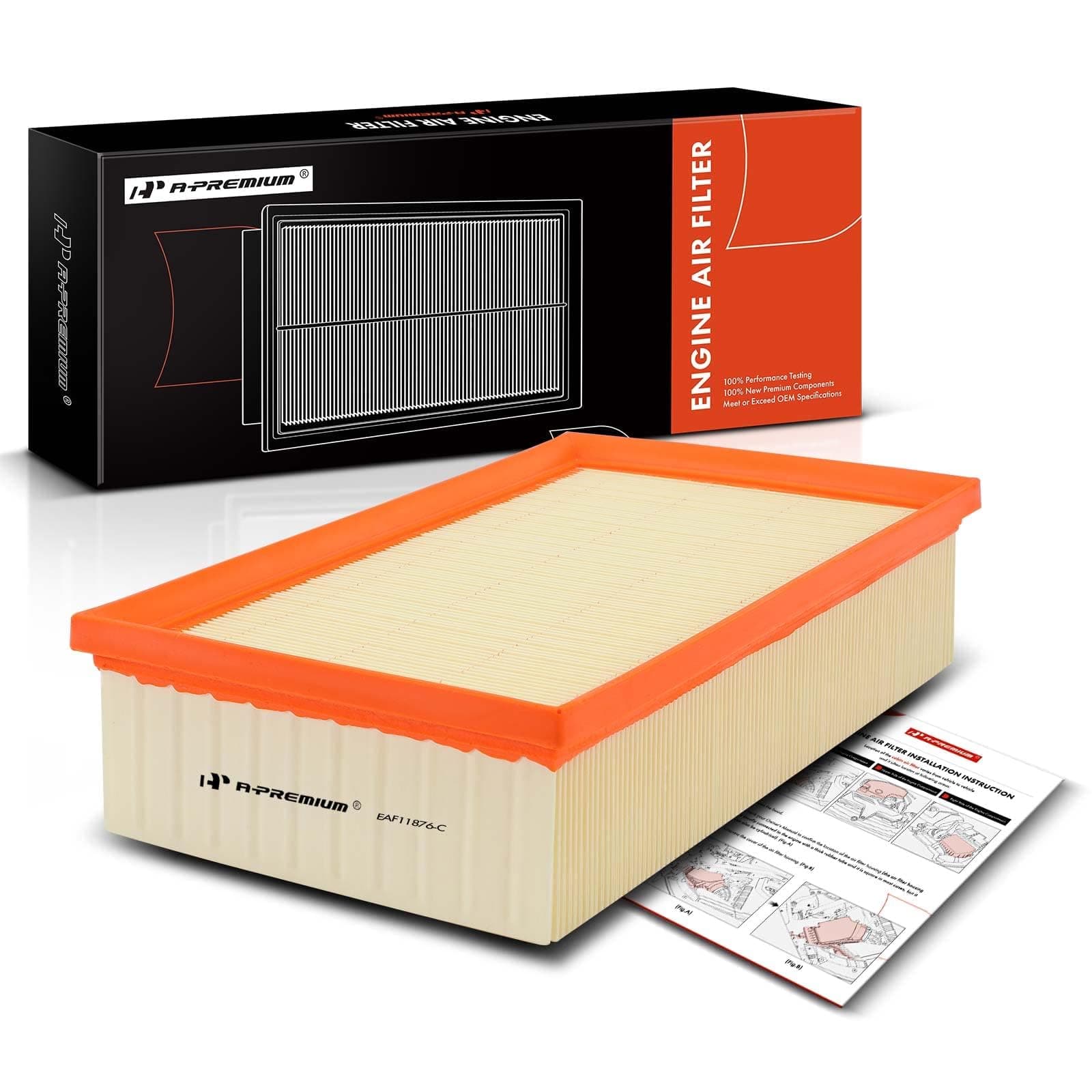 Engine Air Filter Compatible with Audi A3, A3 Quattro, Q3, S3, TT Quattro & Volkswagen Arteon, Golf, GTI, Jetta, Tiguan, 2015-2023, Flexible Panel, Replace# 5Q0129620D